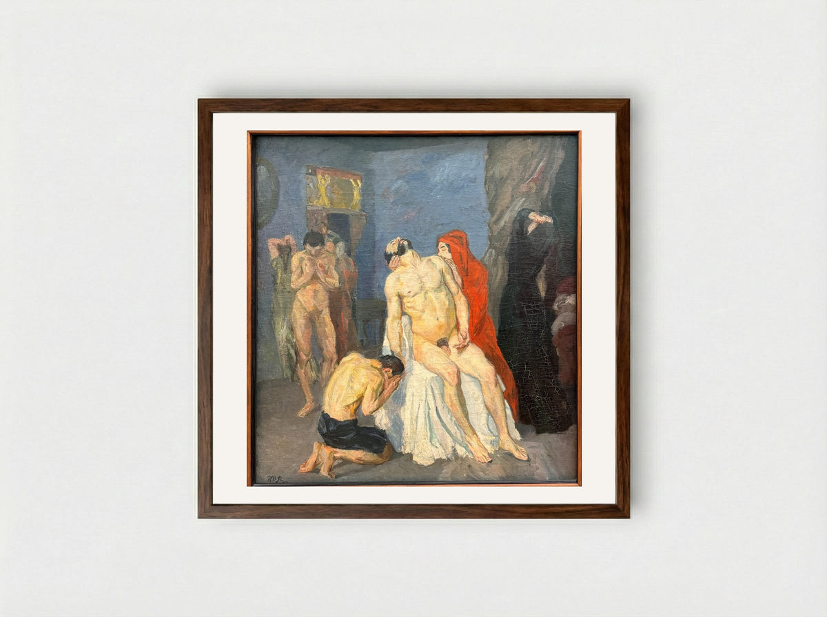 The Duchess - Max Beckmann - Framed Print Dark Wood