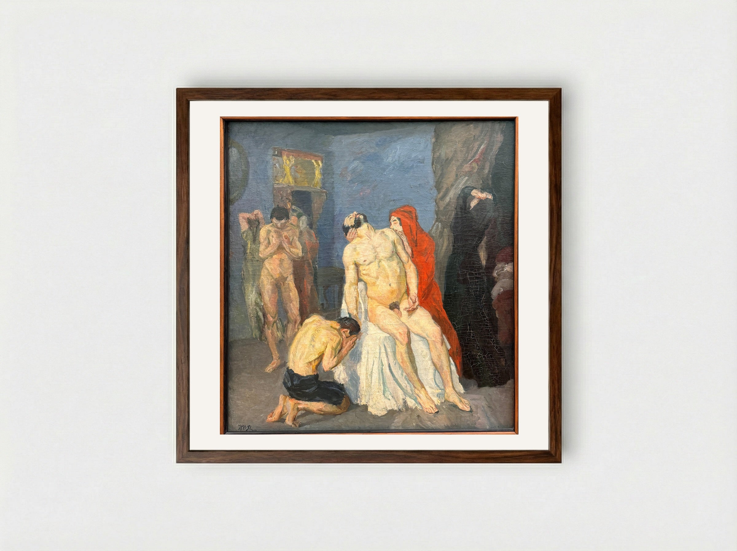 The Duchess - Max Beckmann - Framed Print Dark Wood