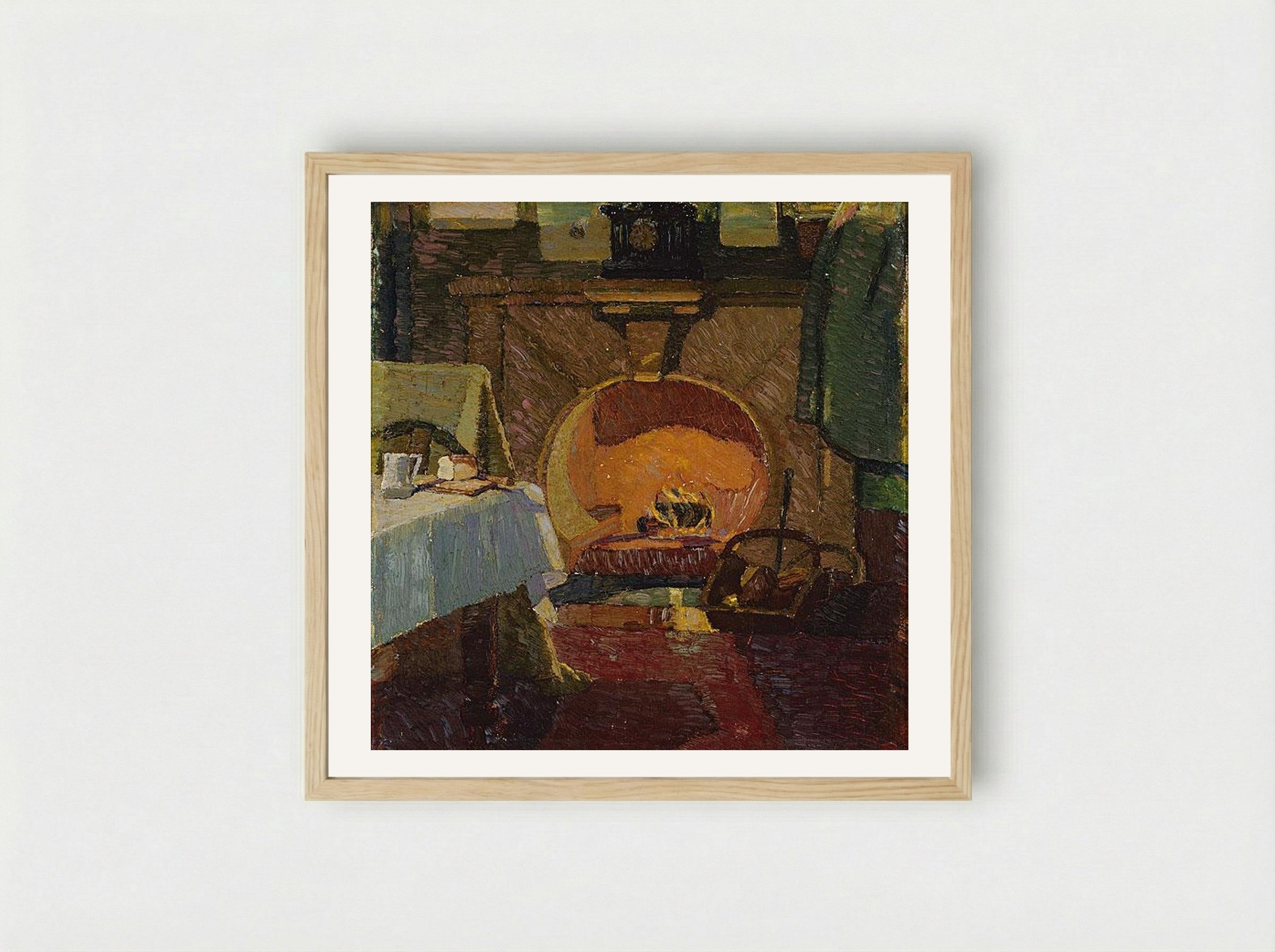 Firelight - Grace Cossington Smith - Framed Print Wood