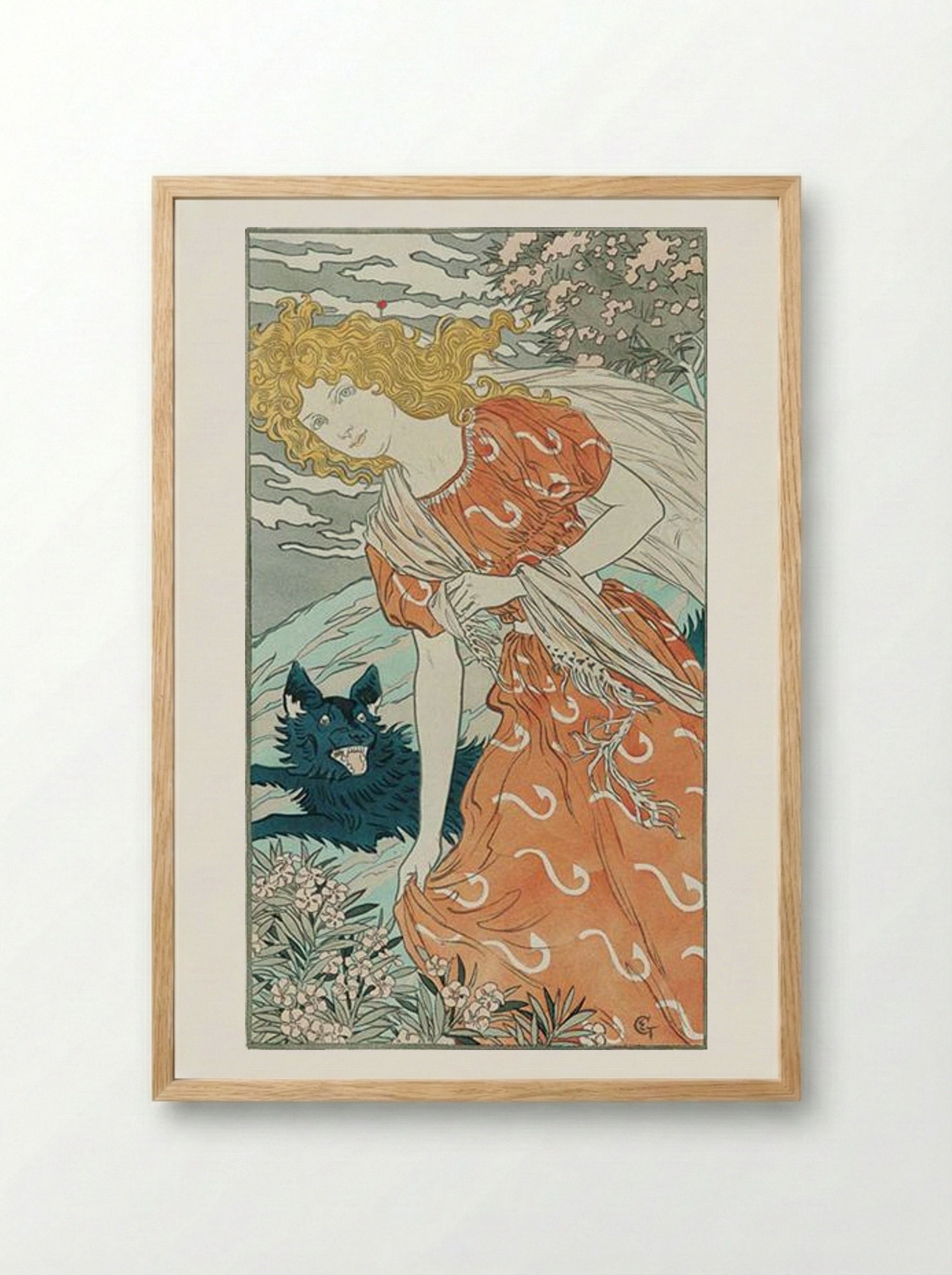 Danger - Eugène Grasset - Framed Print Wood