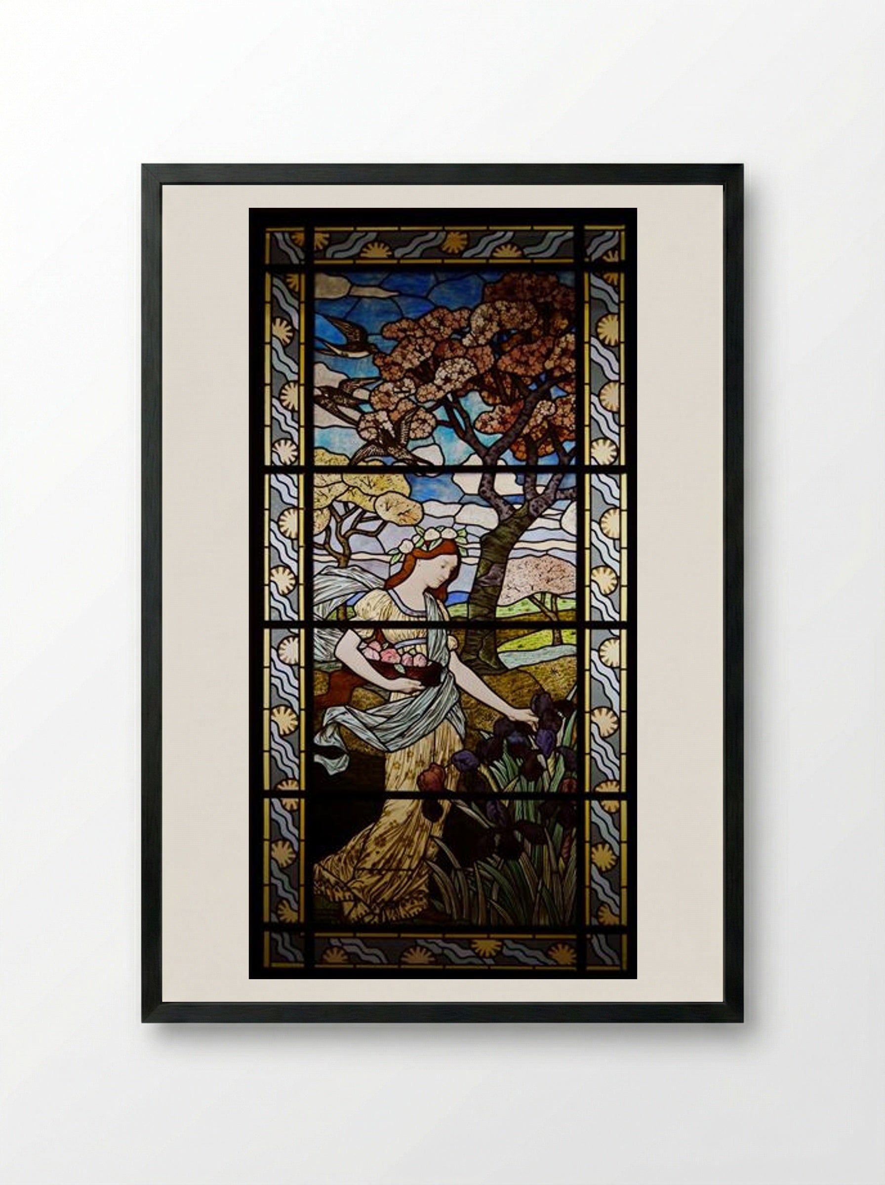 Spring - Eugène Grasset - Framed Print Black