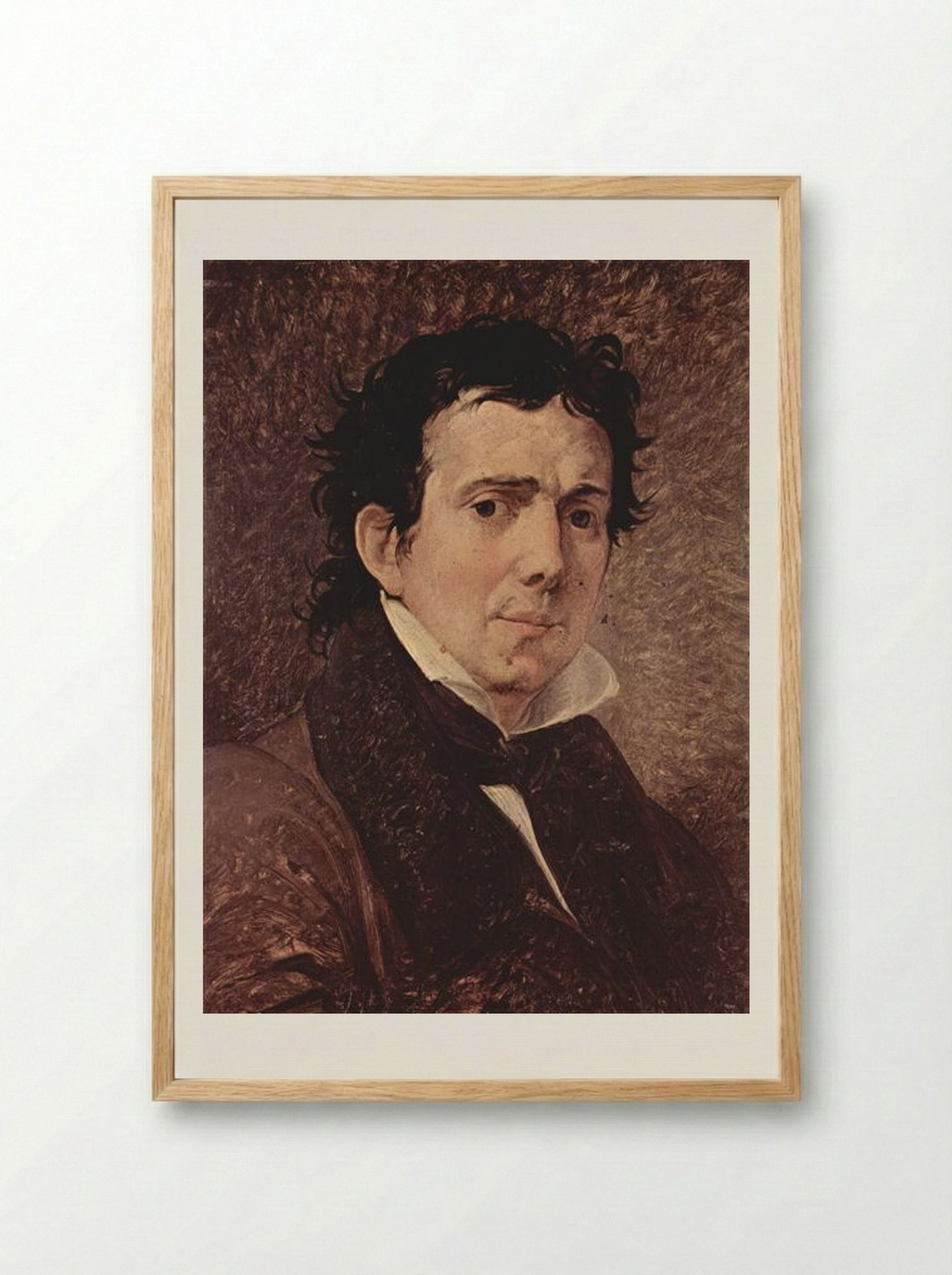 Portrait of Pompeo Marchesi - Francesco Hayez - Framed Print Wood