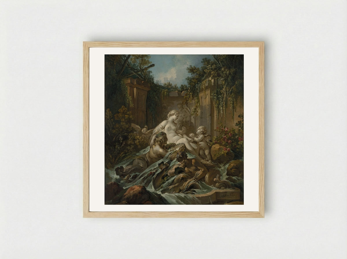 Fountain of Venus - François Boucher - Framed Print Wood
