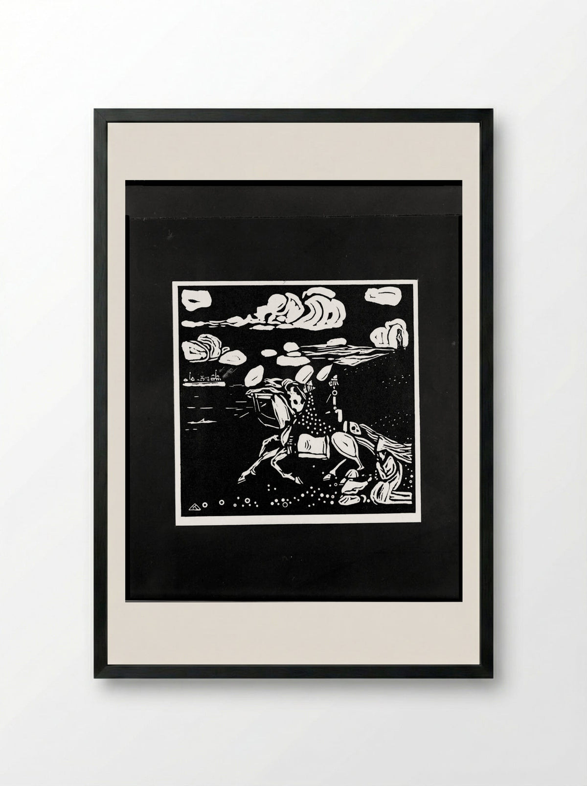 Clouds, from the portfolio Xylographies - Wassily Kandinsky - Framed Print Black