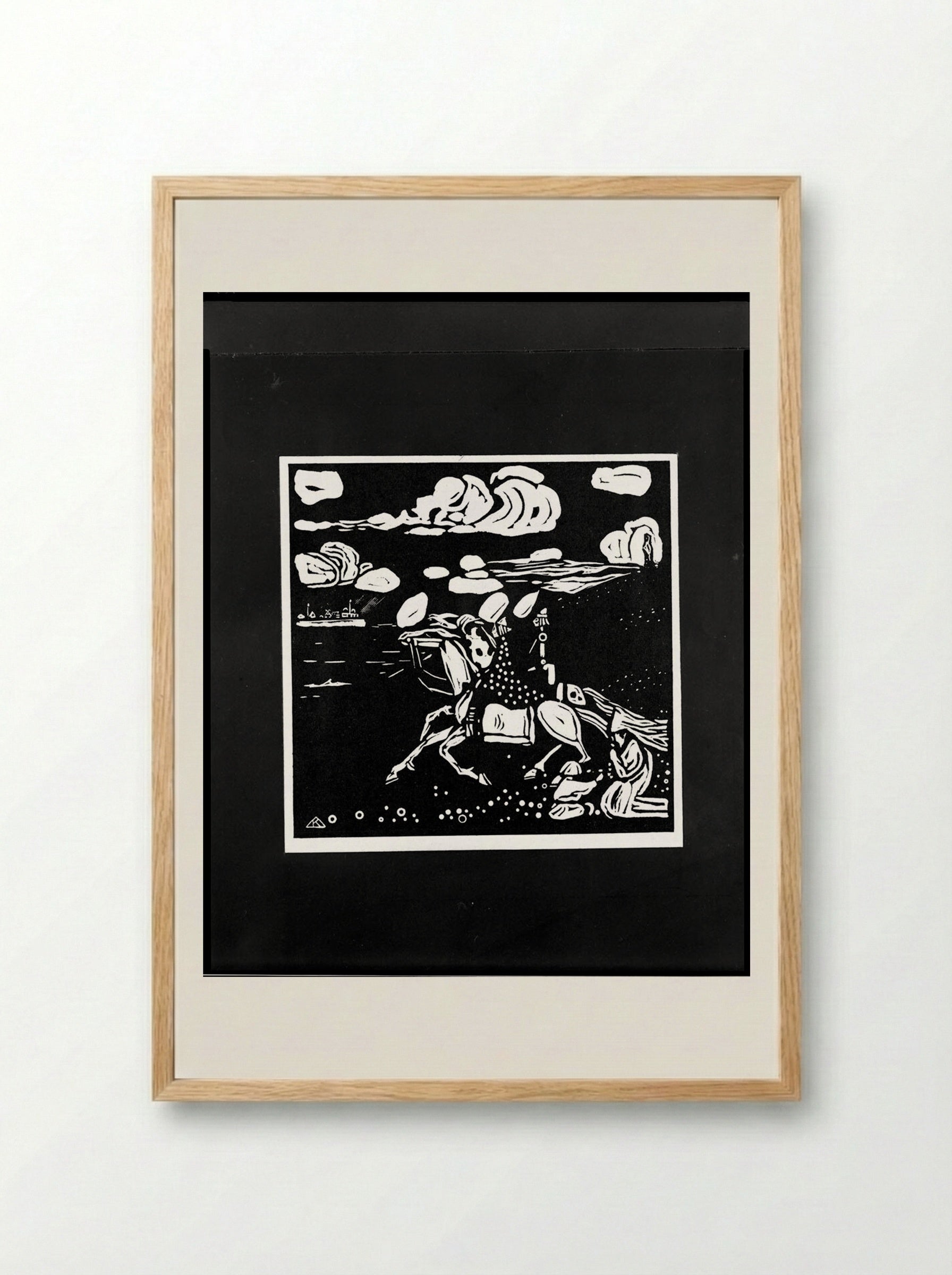 Clouds, from the portfolio Xylographies - Wassily Kandinsky - Framed Print Wood