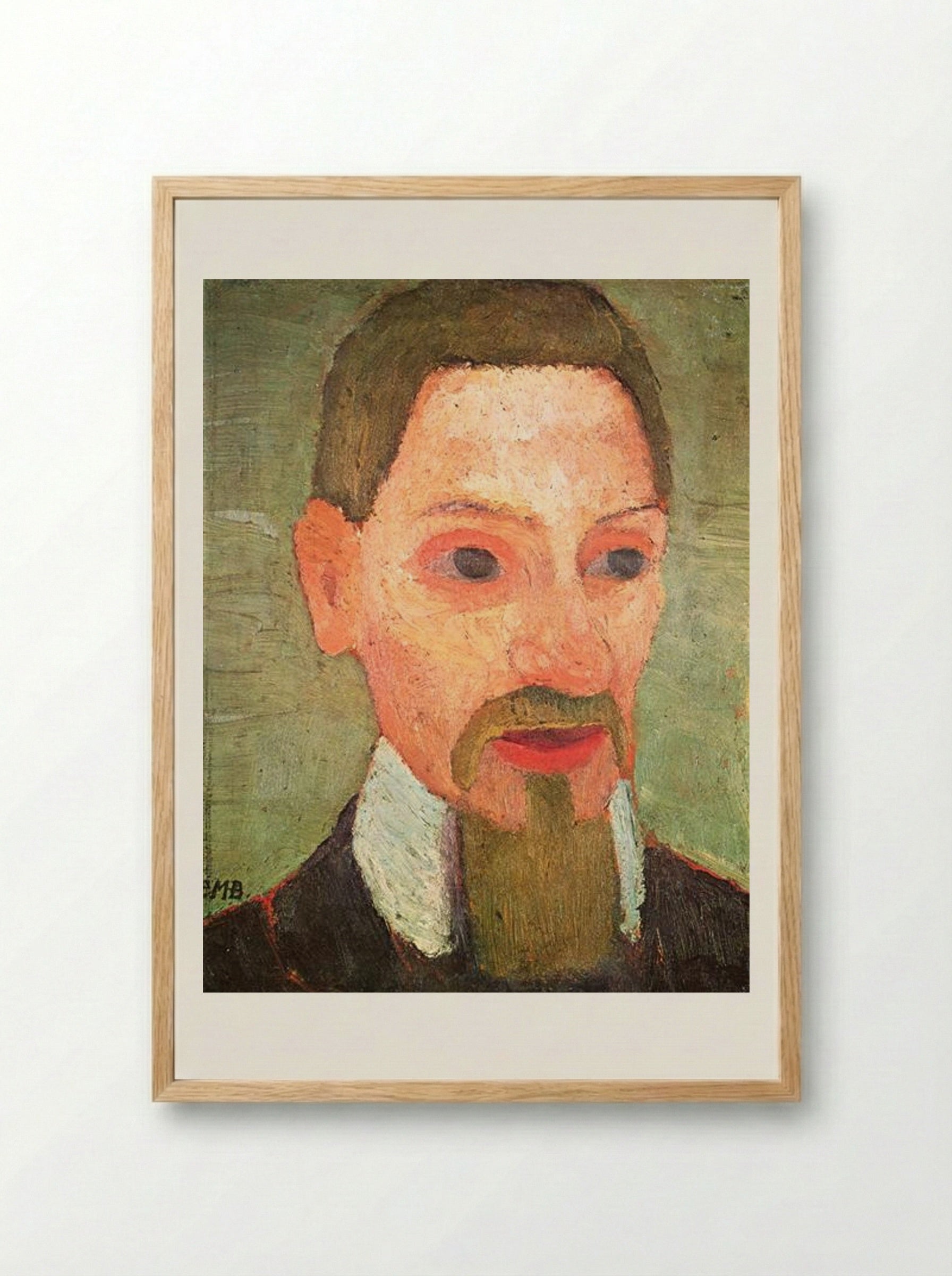 Portrait of Rainer Maria Rilke - Paula Modersohn-Becker - Framed Print Wood