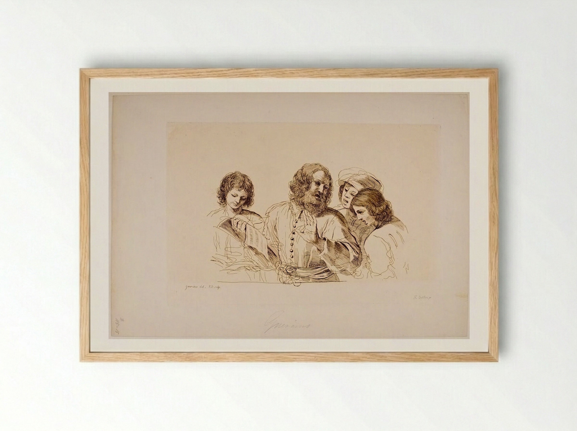 Four Men Singing - Richard Dalton - Framed Print Wood