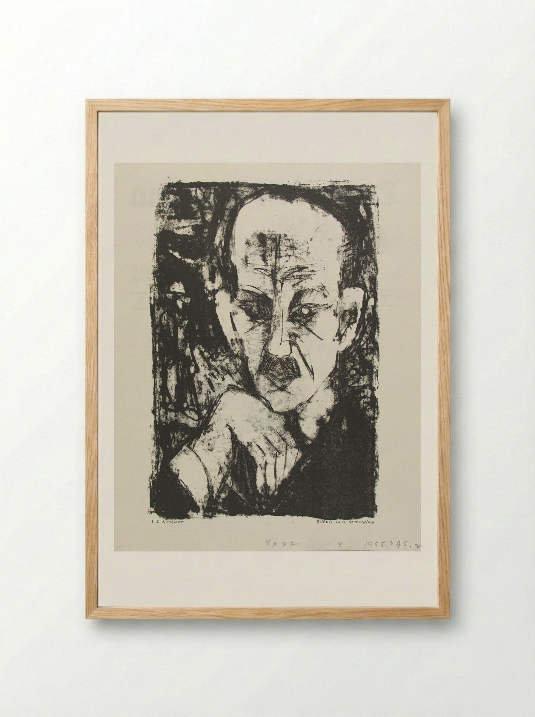 Portrait of Carl Sternheim - Ernst Ludwig Kirchner - Framed Print Wood