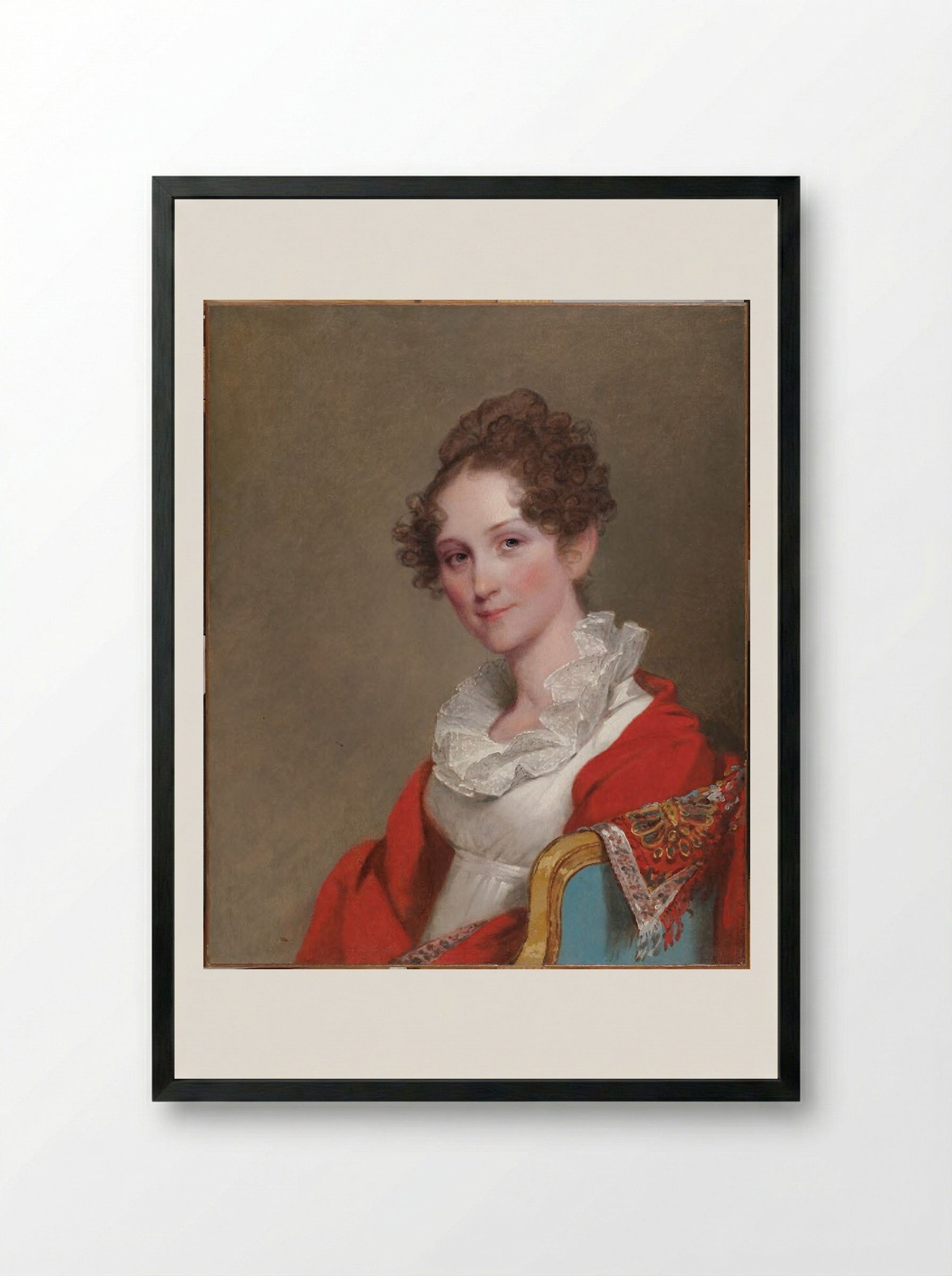 Elizabeth Winslow Whitman Williams - Gilbert Stuart - Framed Print Black