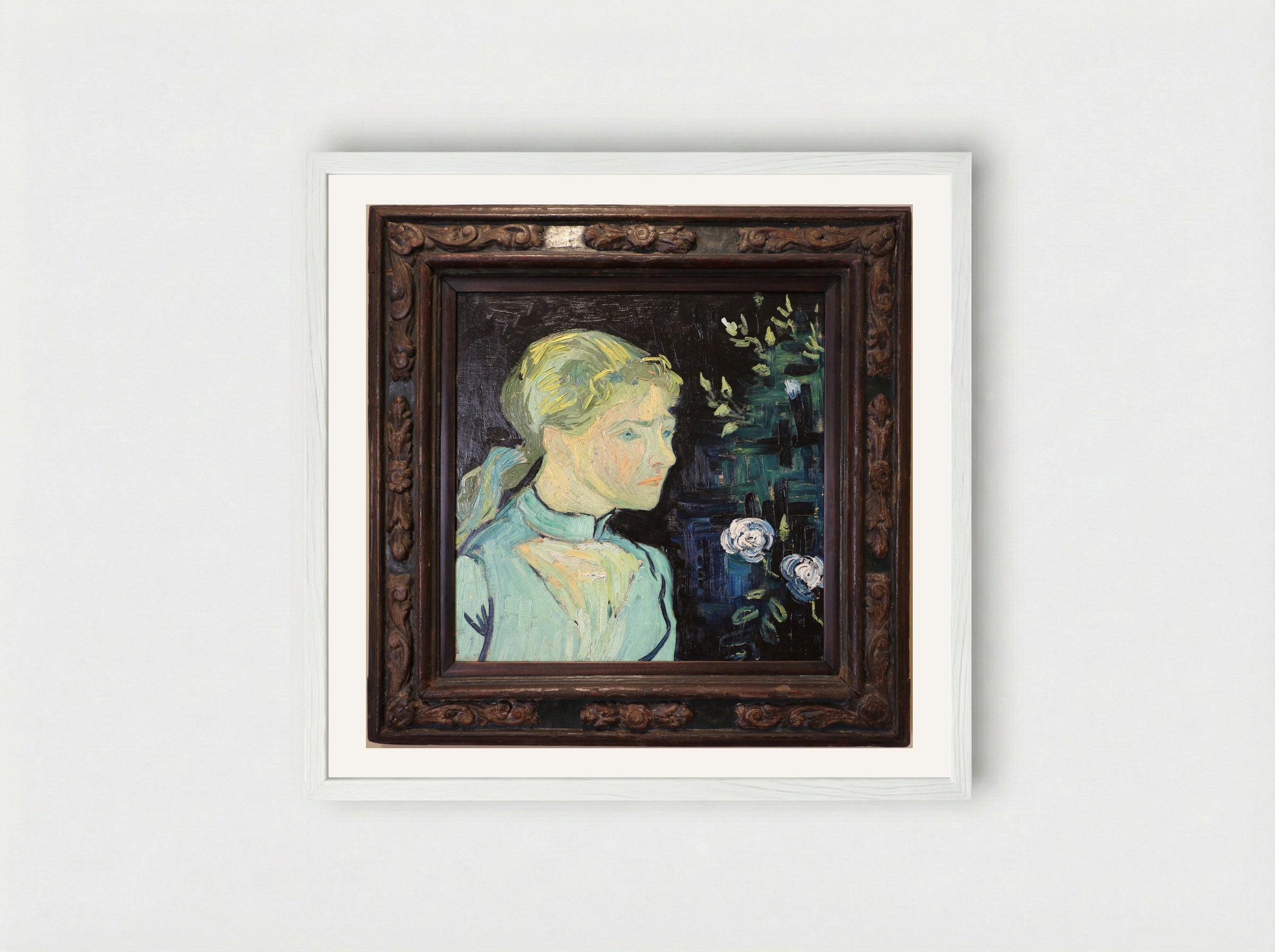 Adeline Ravoux - Vincent van Gogh - Framed Print White