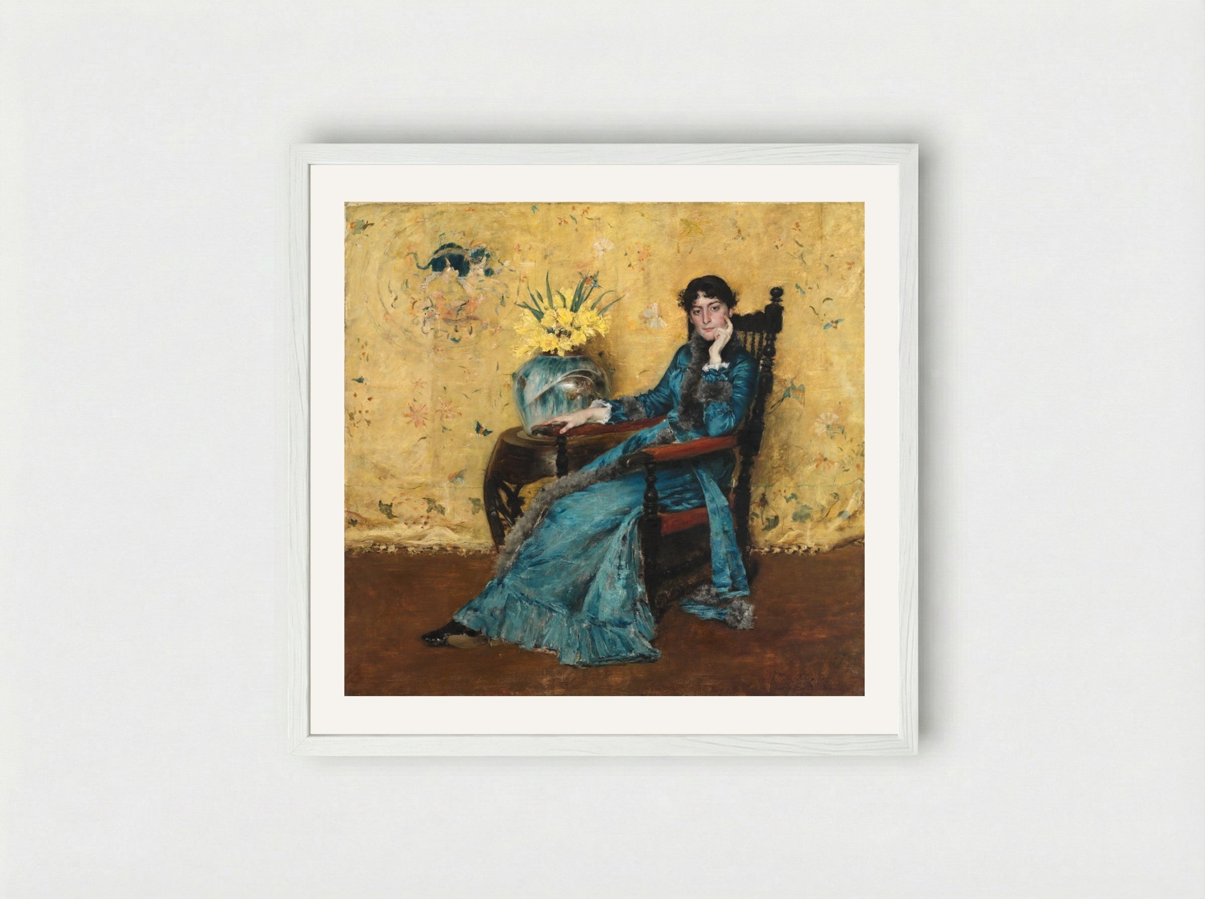 Portrait of Dora Wheeler - William Merritt Chase - Framed Print White