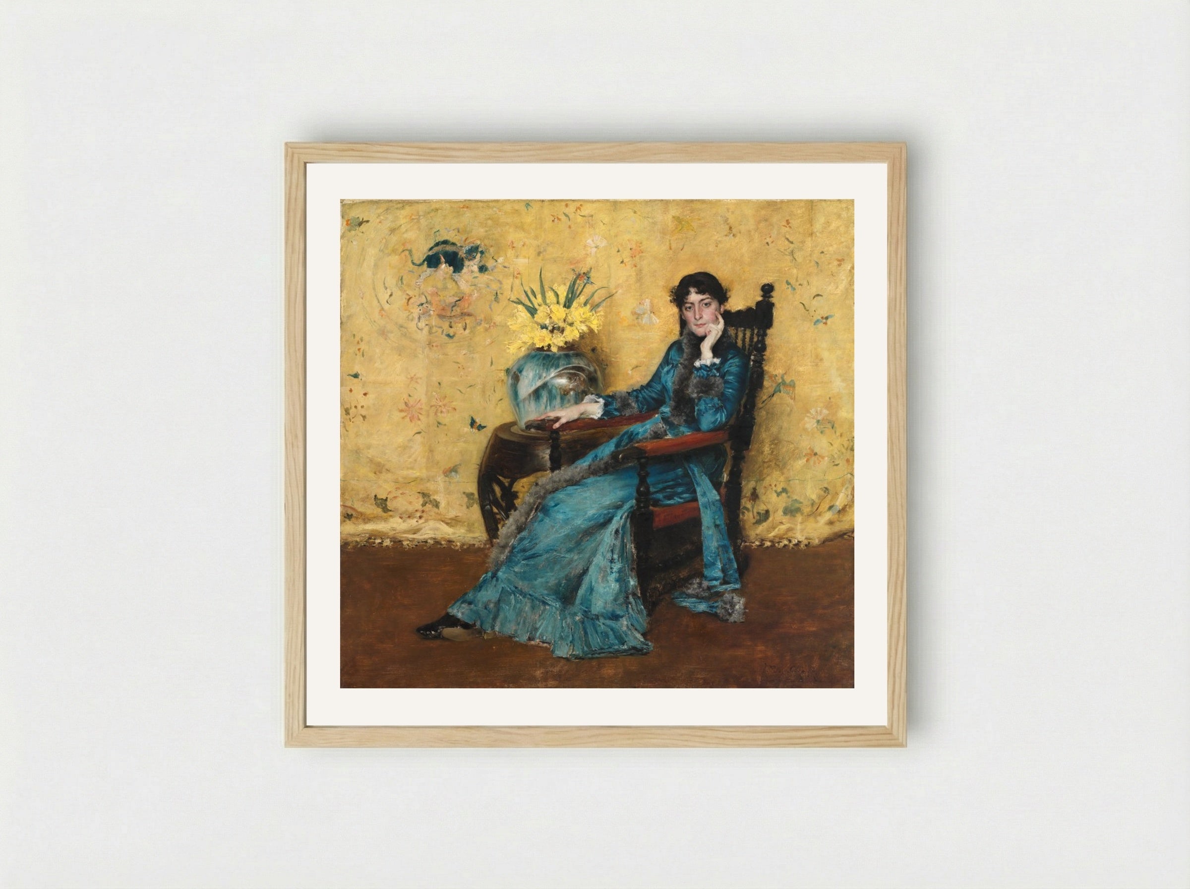 Portrait of Dora Wheeler - William Merritt Chase - Framed Print Wood