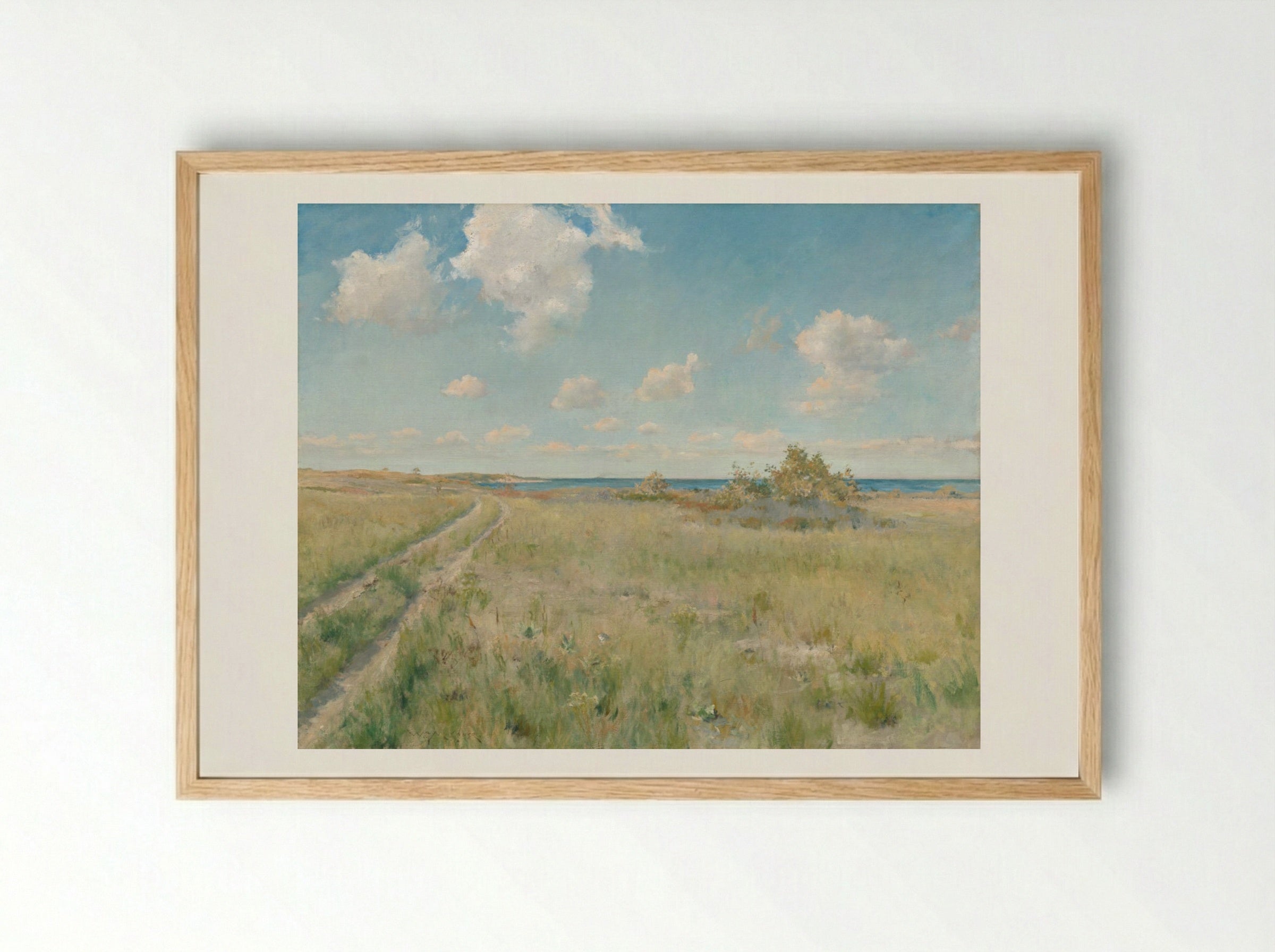 The Old Road to the Sea - William Merritt Chase - Framed Print Wood