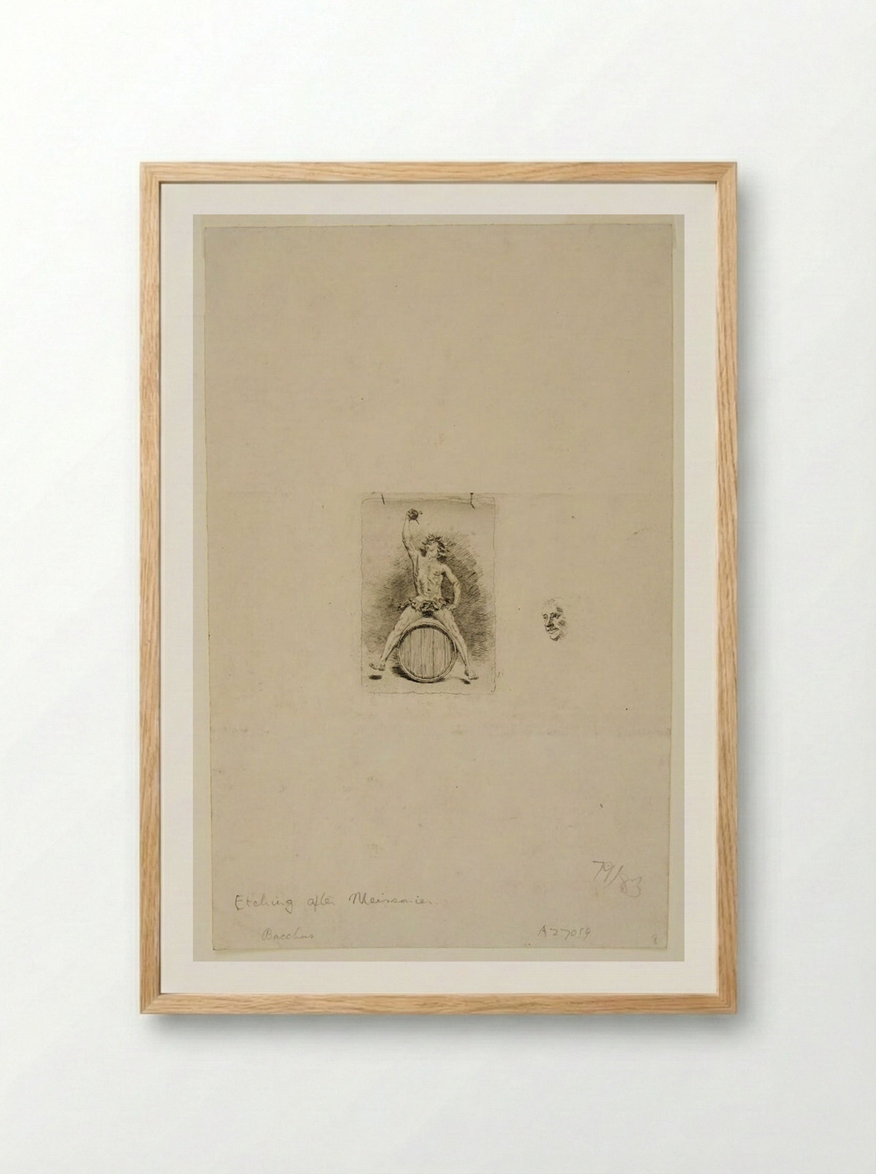 Bacchus - Jean-Louis-Ernest Meissonier - Framed Print Wood