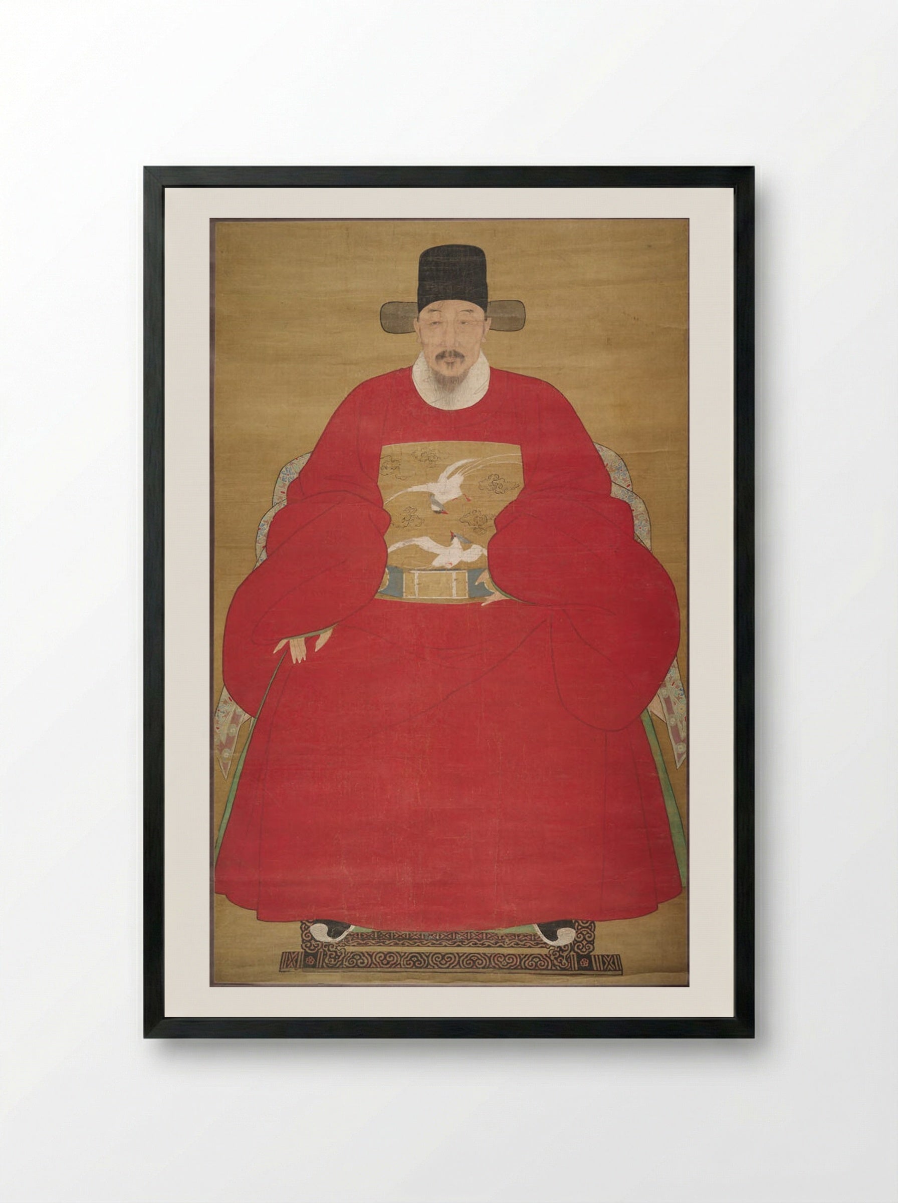 Portrait of a Seated Civil Official - Unknown Artist - Framed Print Black