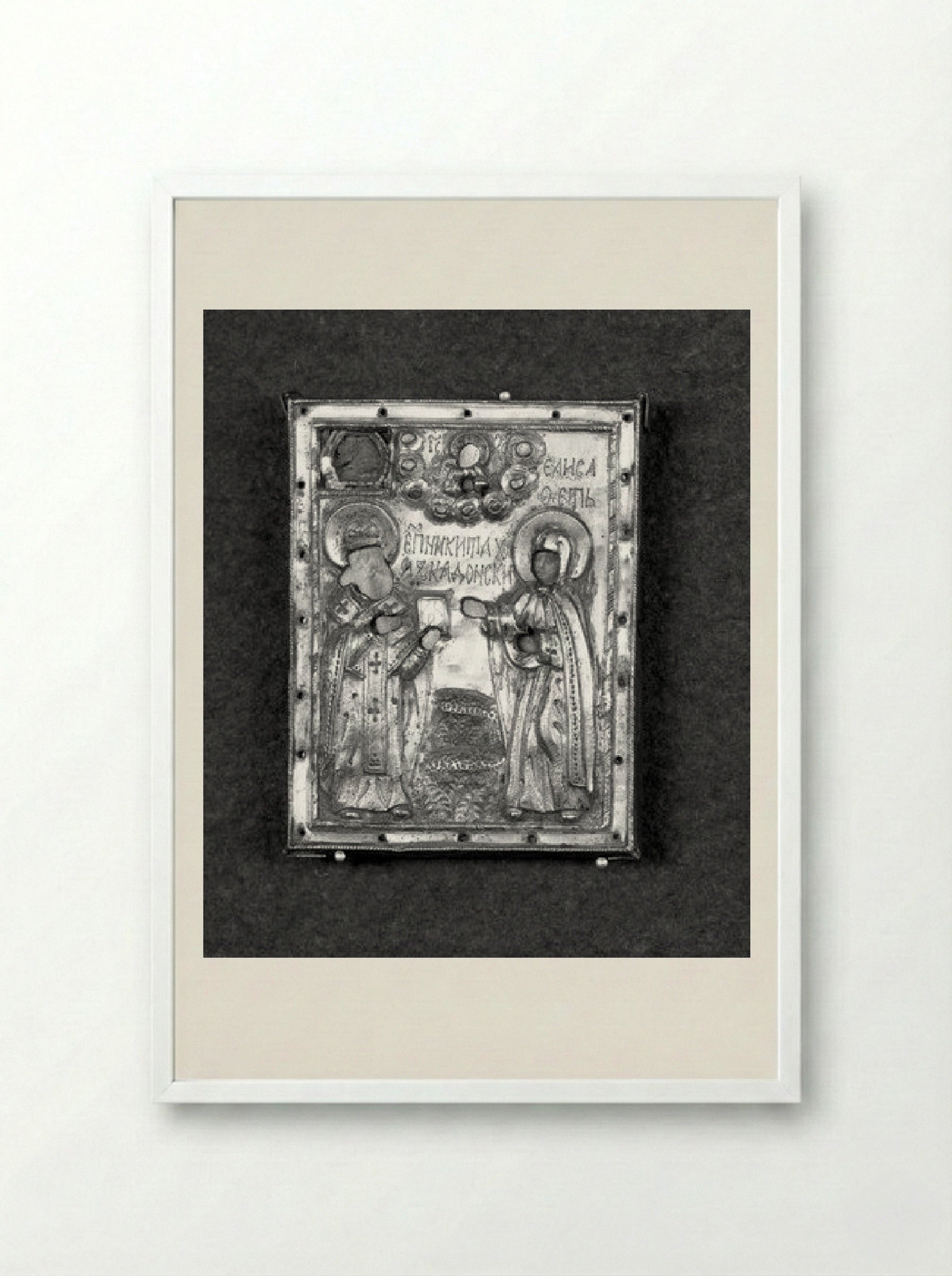 Two Saints - Nikita and Elizabeth - Fine Art Print - Framed Print White