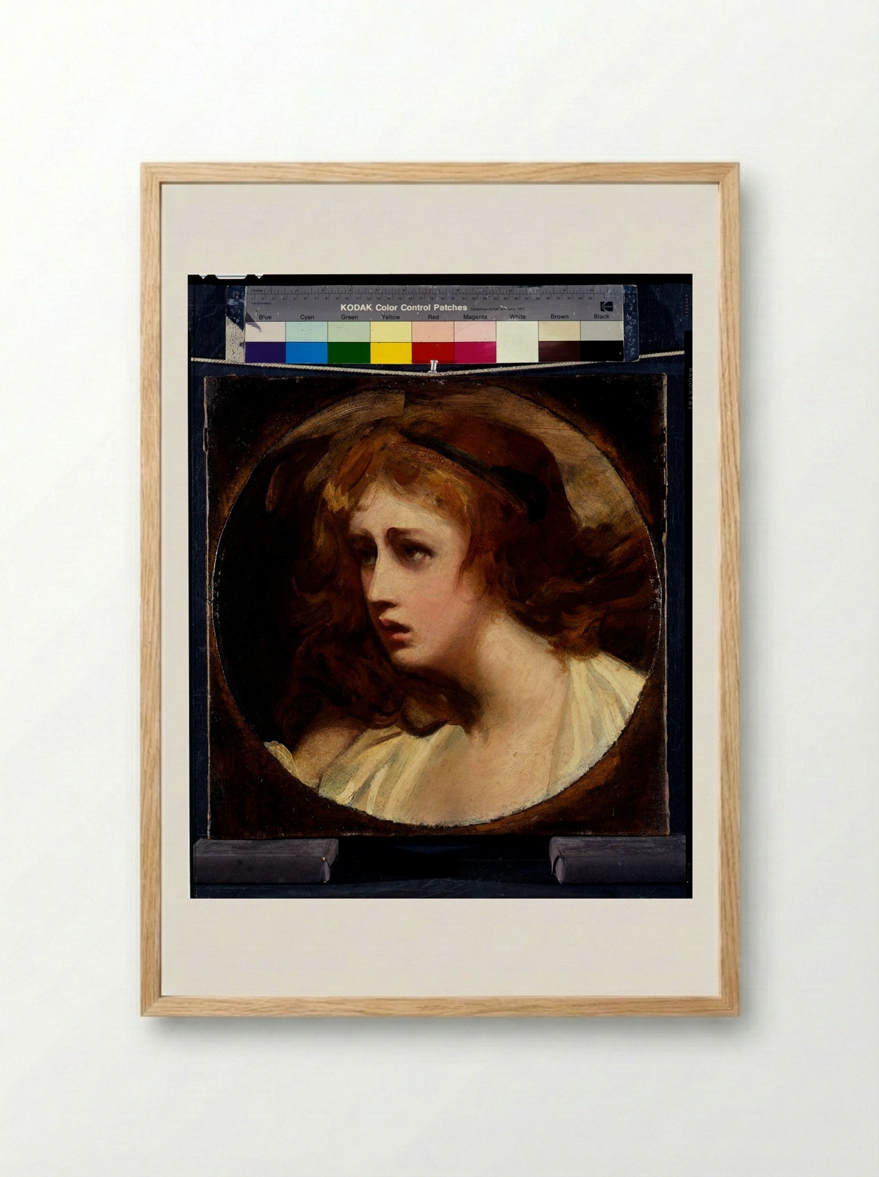 Lady Hamilton as Tragedy - George Romney - Framed Print Wood