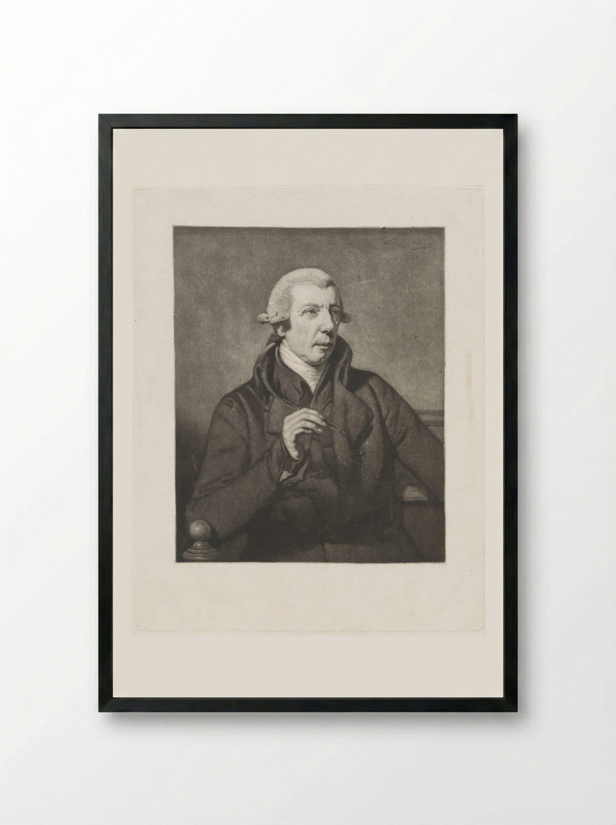 Portrait of a Gentleman - Reinier Vinkeles - Framed Print Black