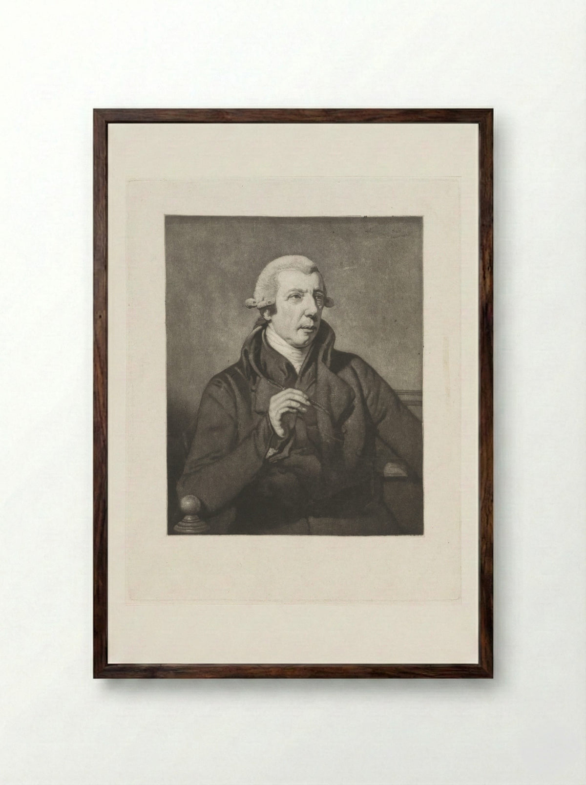 Portrait of a Gentleman - Reinier Vinkeles - Framed Print Dark Wood