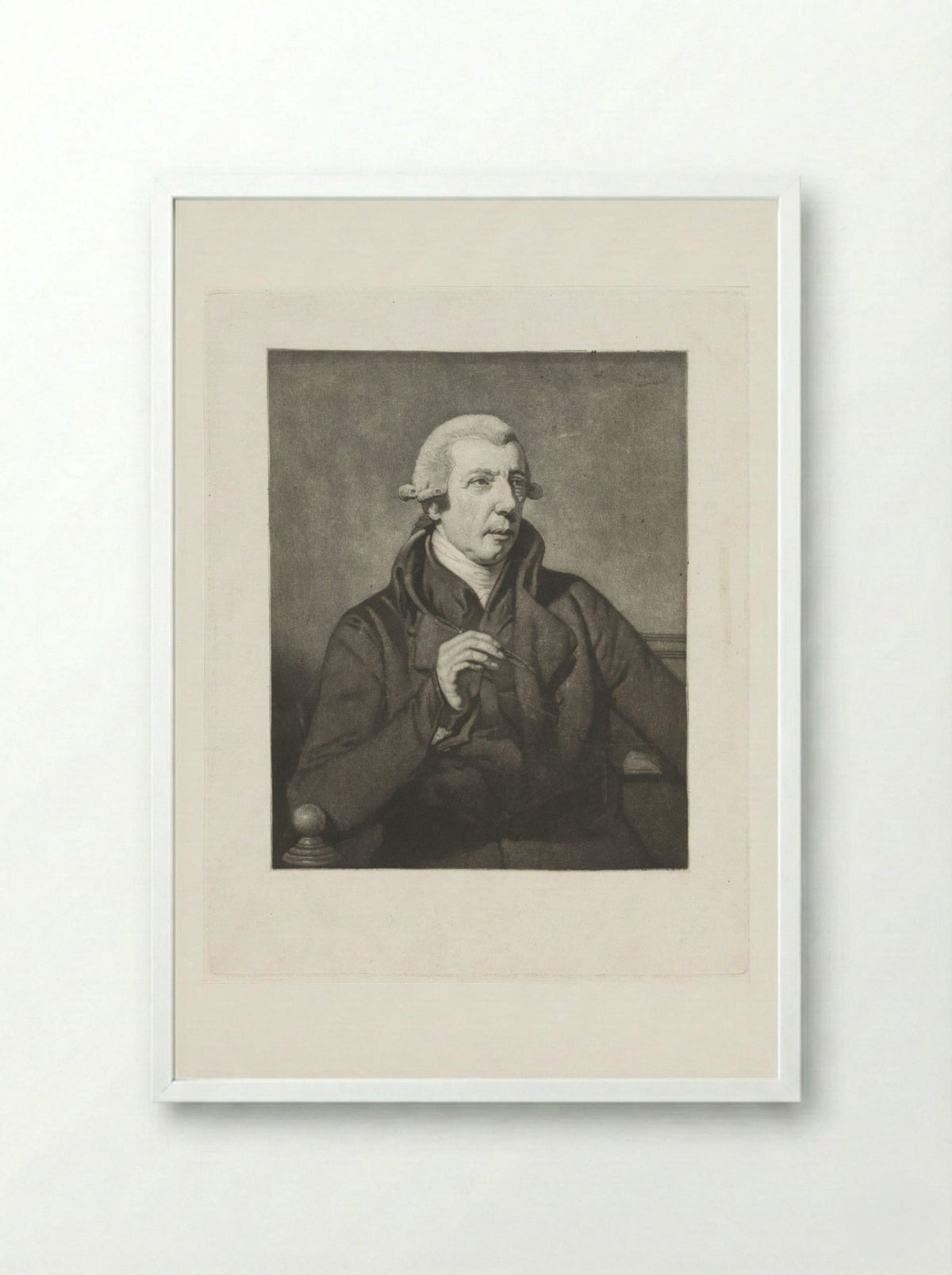 Portrait of a Gentleman - Reinier Vinkeles - Framed Print White
