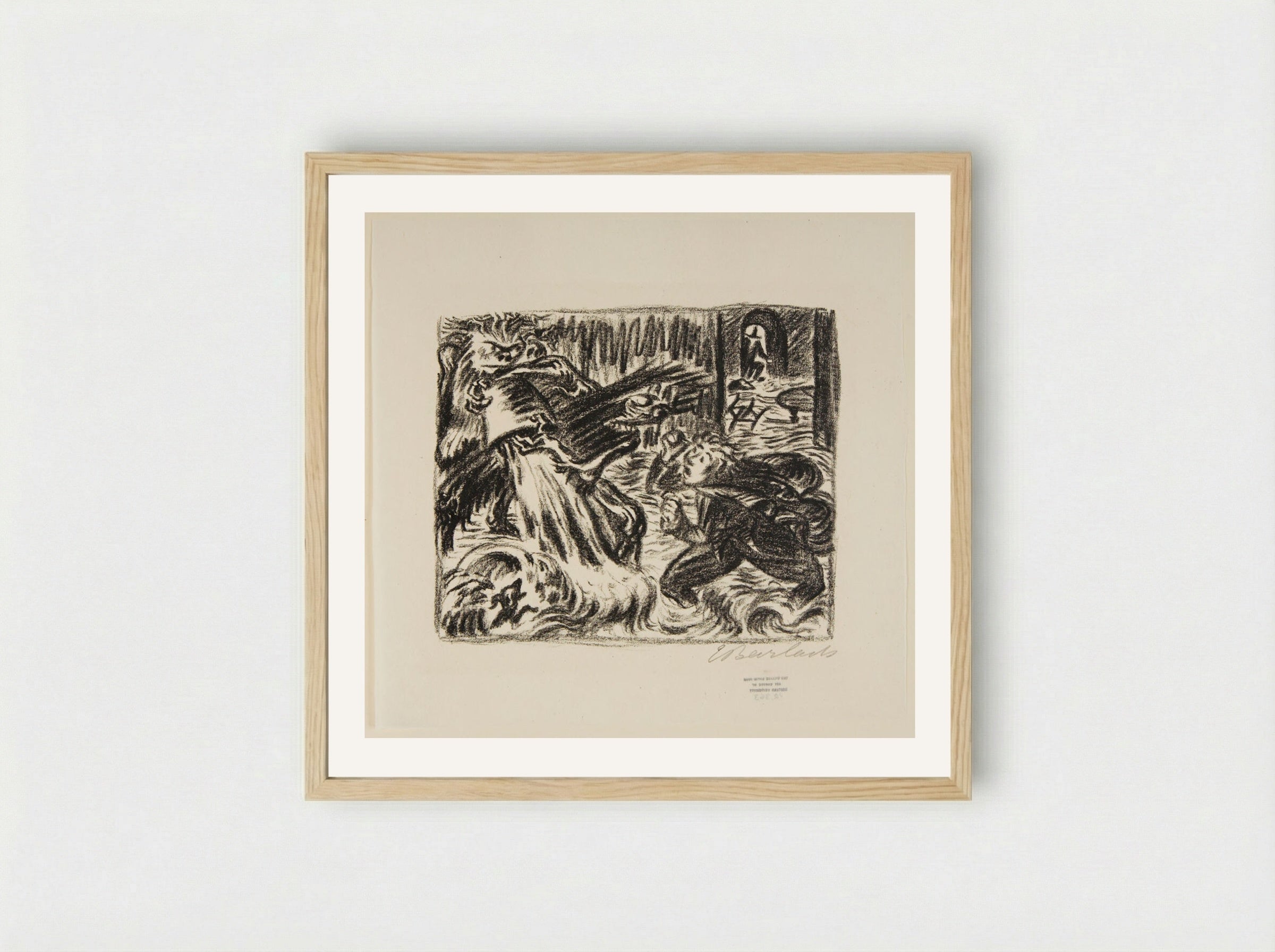 The Sorcerer's Apprentice 2: The Flood - Ernst Barlach - Framed Print Wood