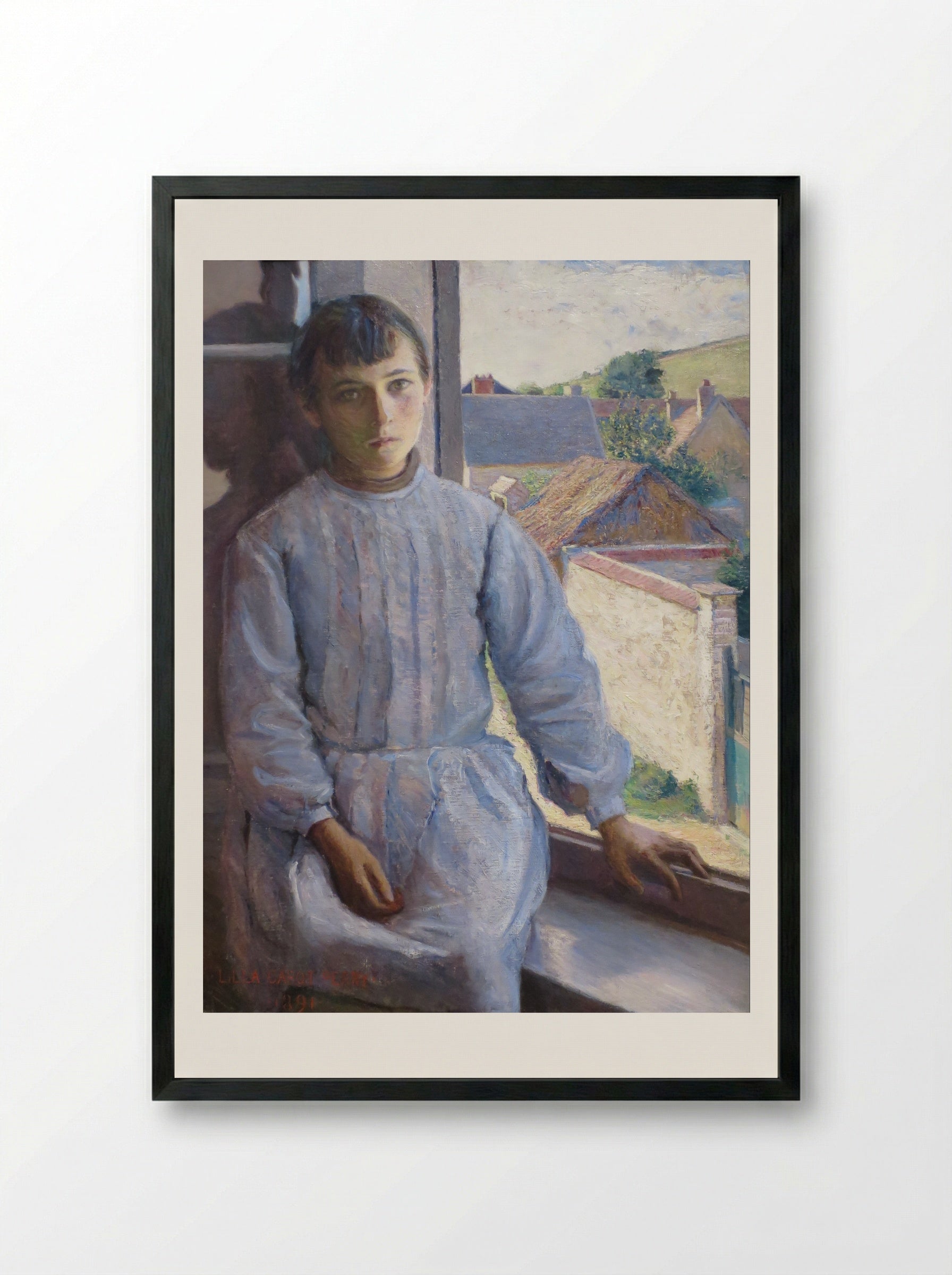 Angela - Lilla Cabot Perry - Framed Print Black