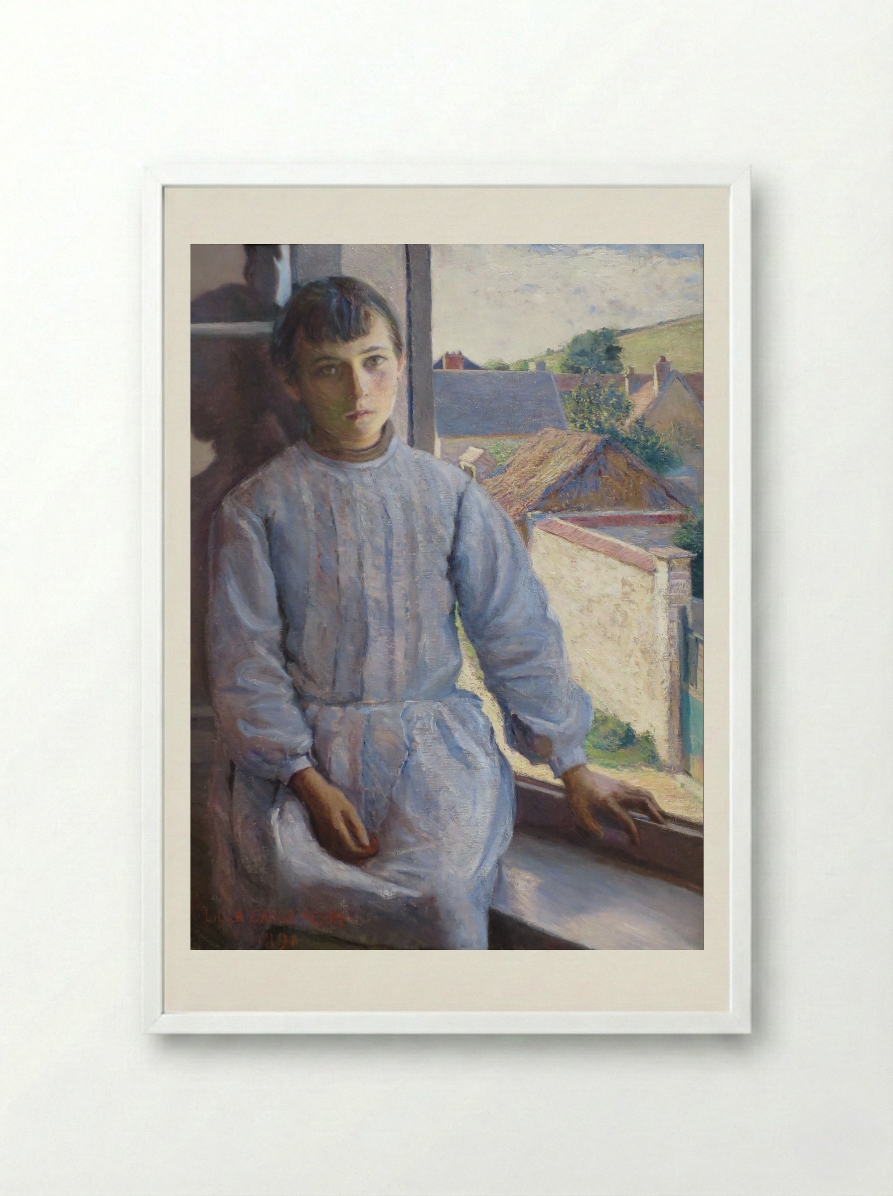 Angela - Lilla Cabot Perry - Framed Print White