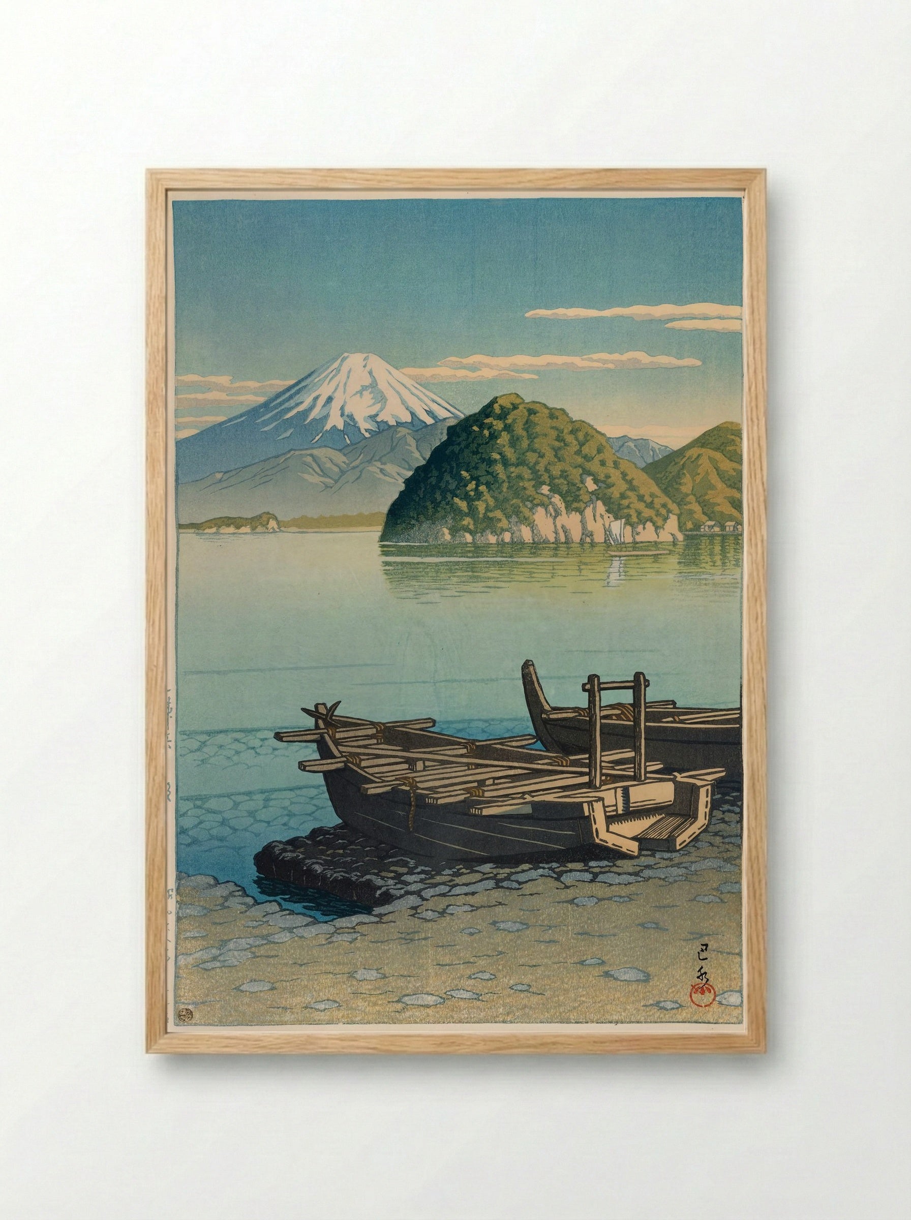 Morning at Mito Beach - Hasui Kawase - Framed Print Wood