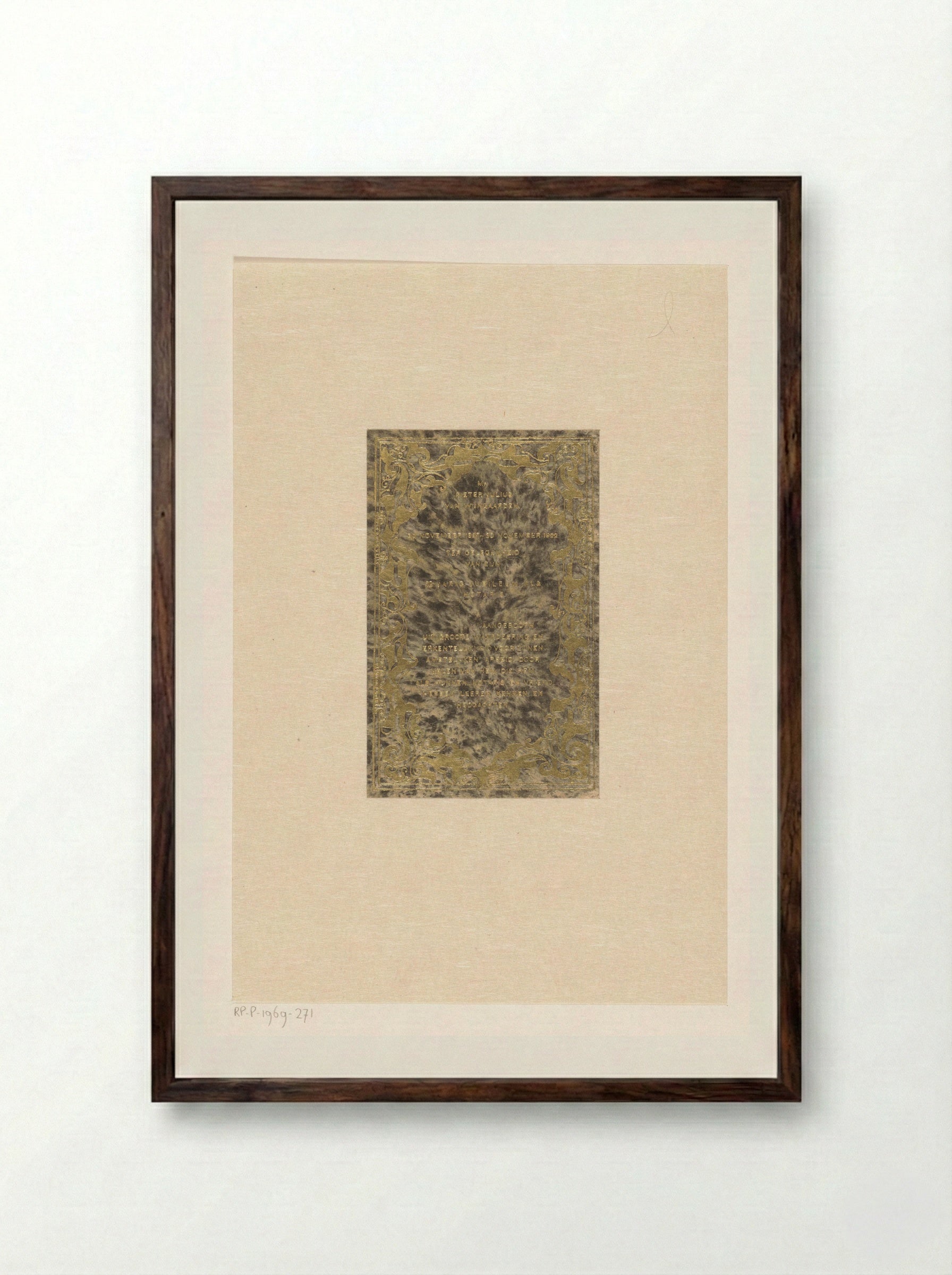 Huldeblijk aan Mr. Pieter Julius van Wijngaarden - Carel Adolph Lion Cachet - Framed Print Dark Wood