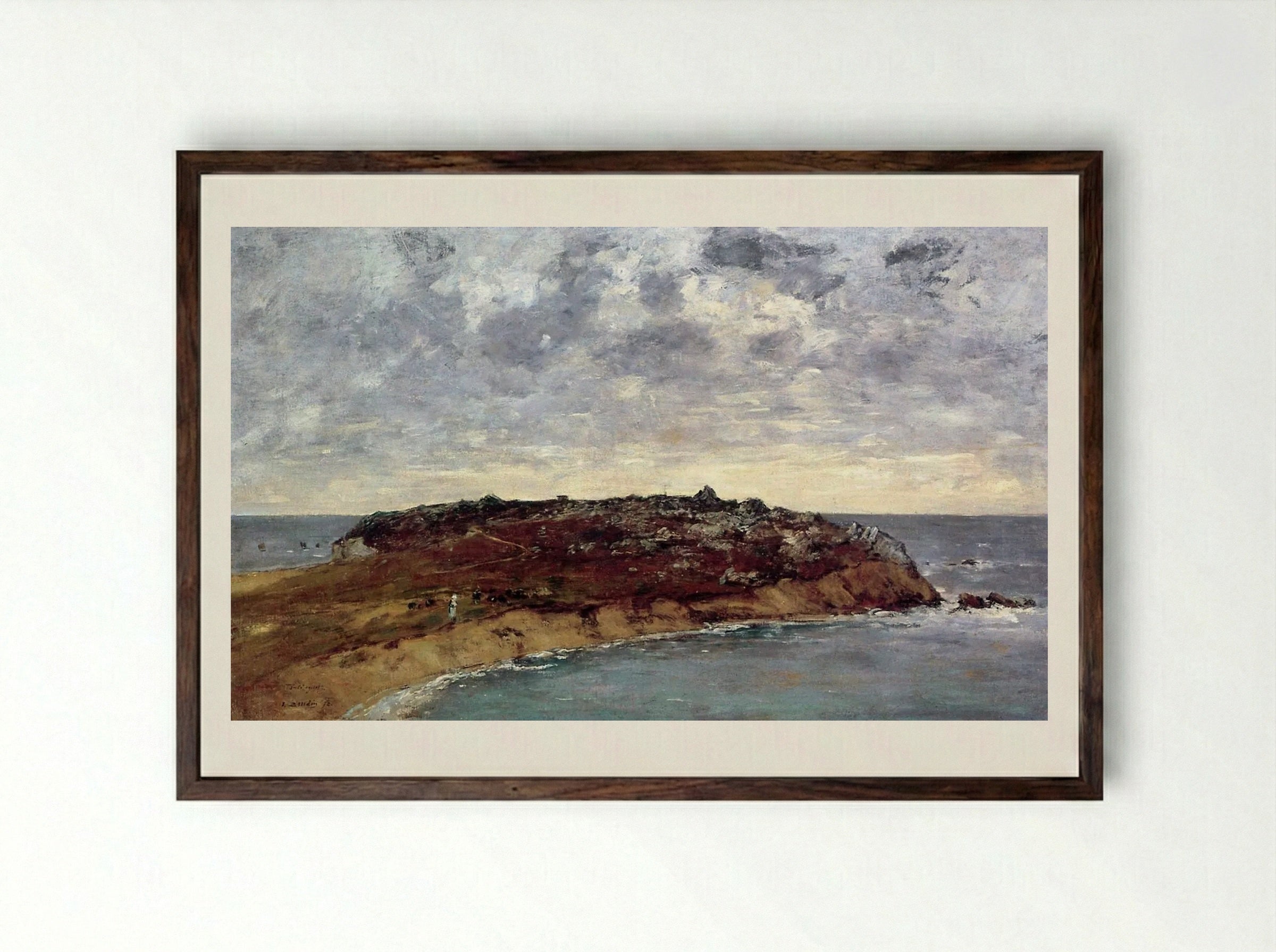 Camaret, Le Toulinguet - Eugène Boudin - Framed Print Dark Wood