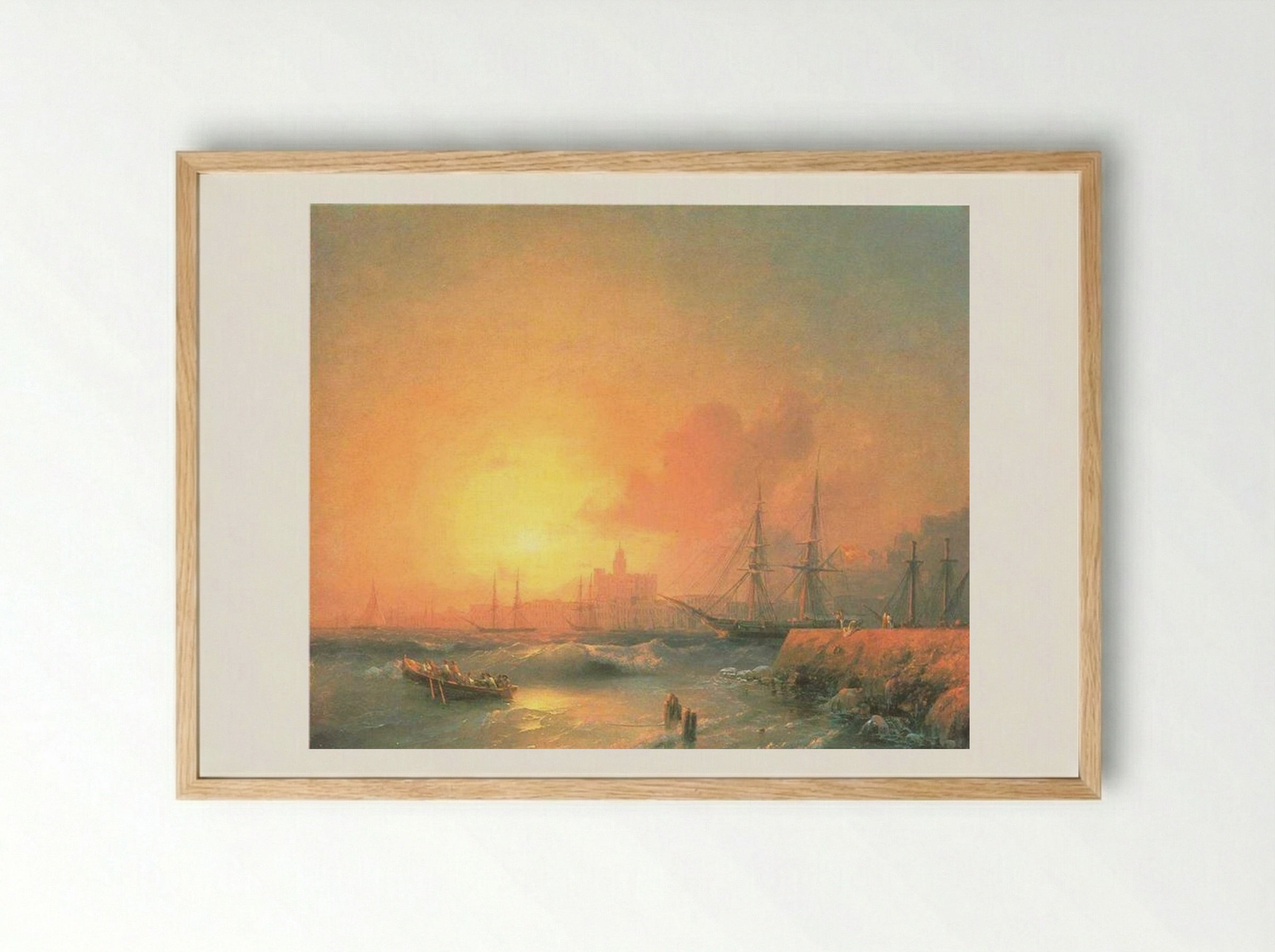 Malaga - Ivan Aivazovsky - Framed Print Wood