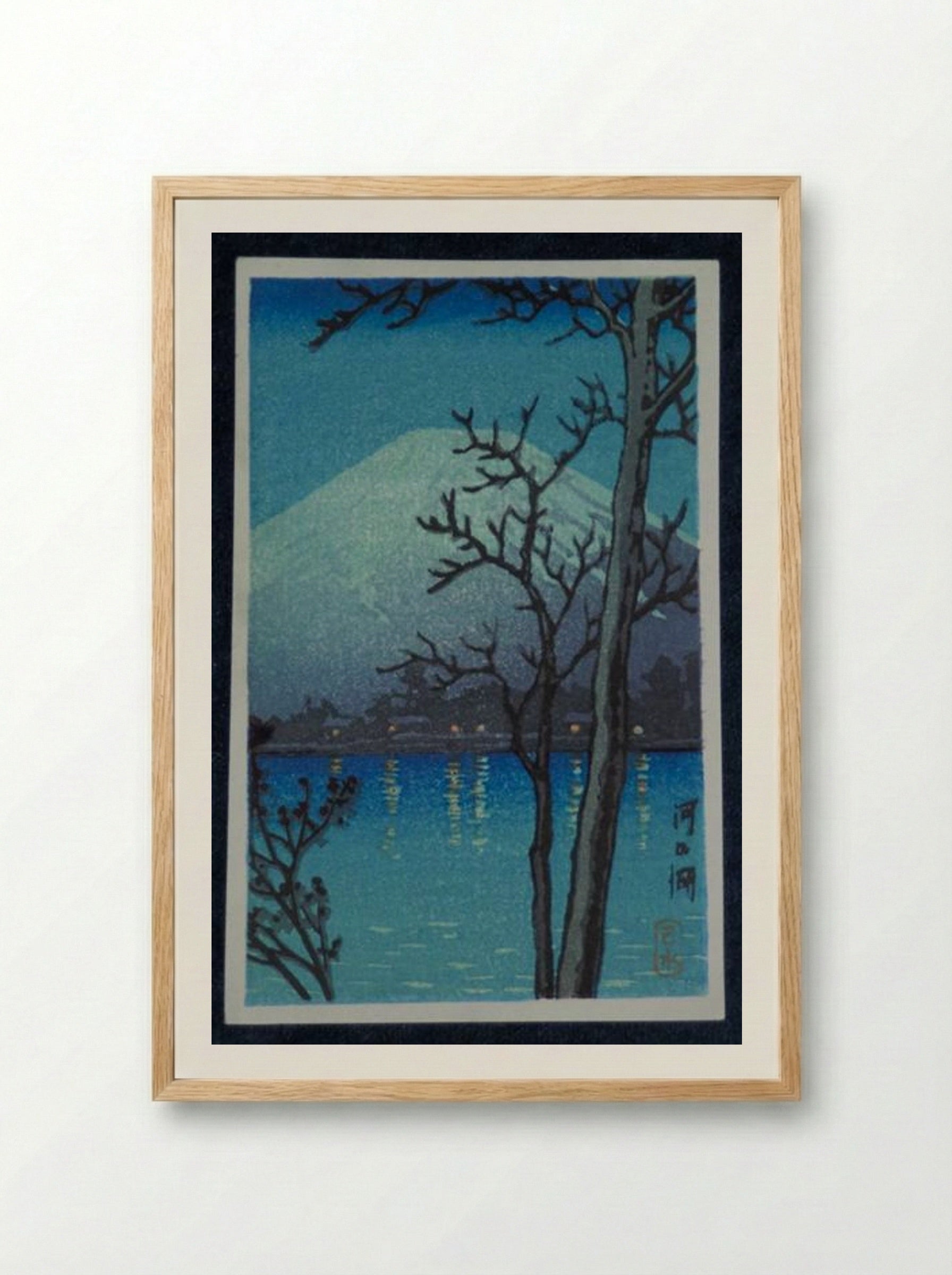 Evening at Minakami - Hasui Kawase - Framed Print Wood