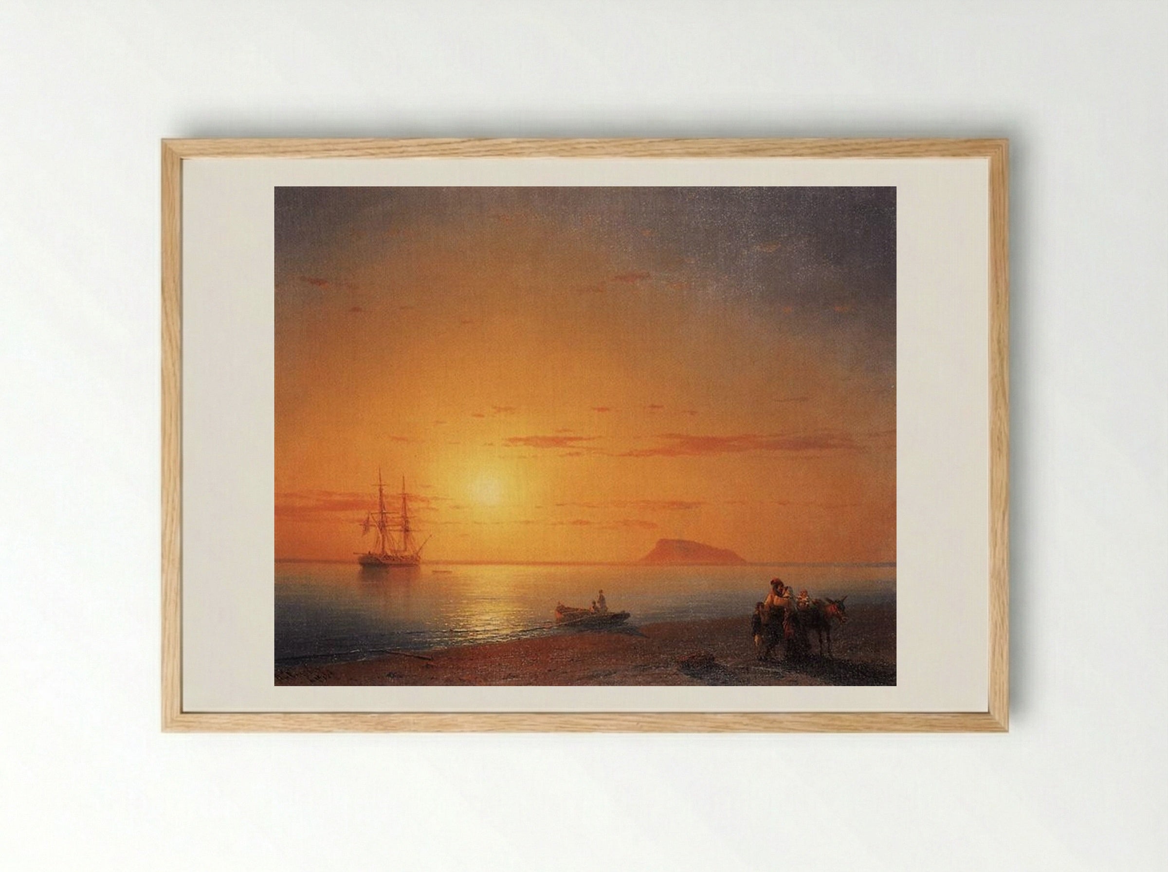 Sea Coast. Farewell - Ivan Aivazovsky - Framed Print Wood