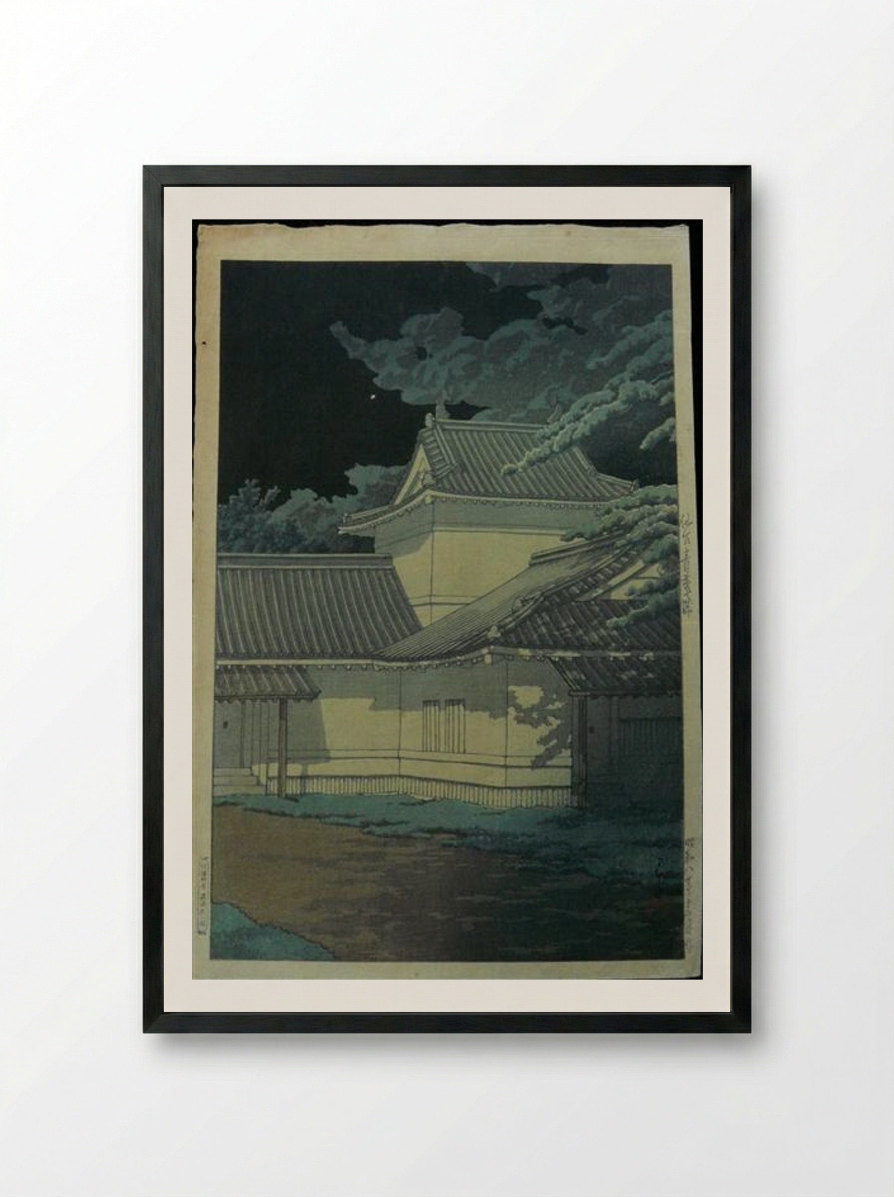 Aoba Castle, Sendai - Hasui Kawase - Framed Print Black