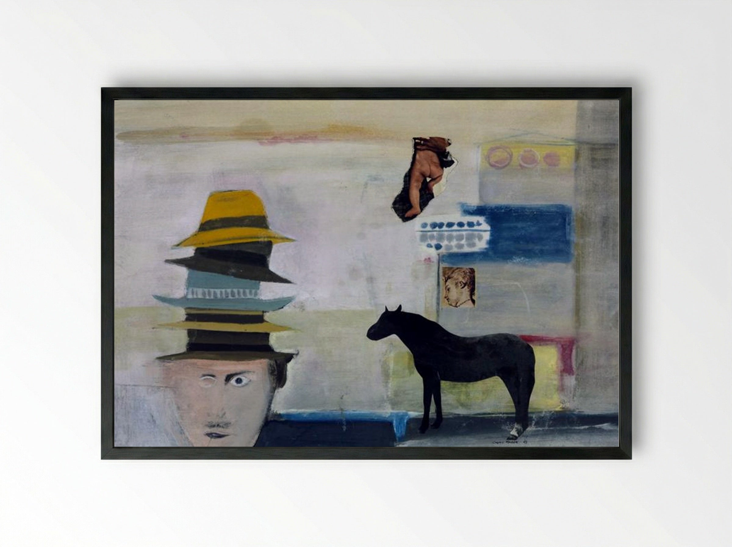 Winter Criminal Term - Conroy Maddox - Framed Print Black