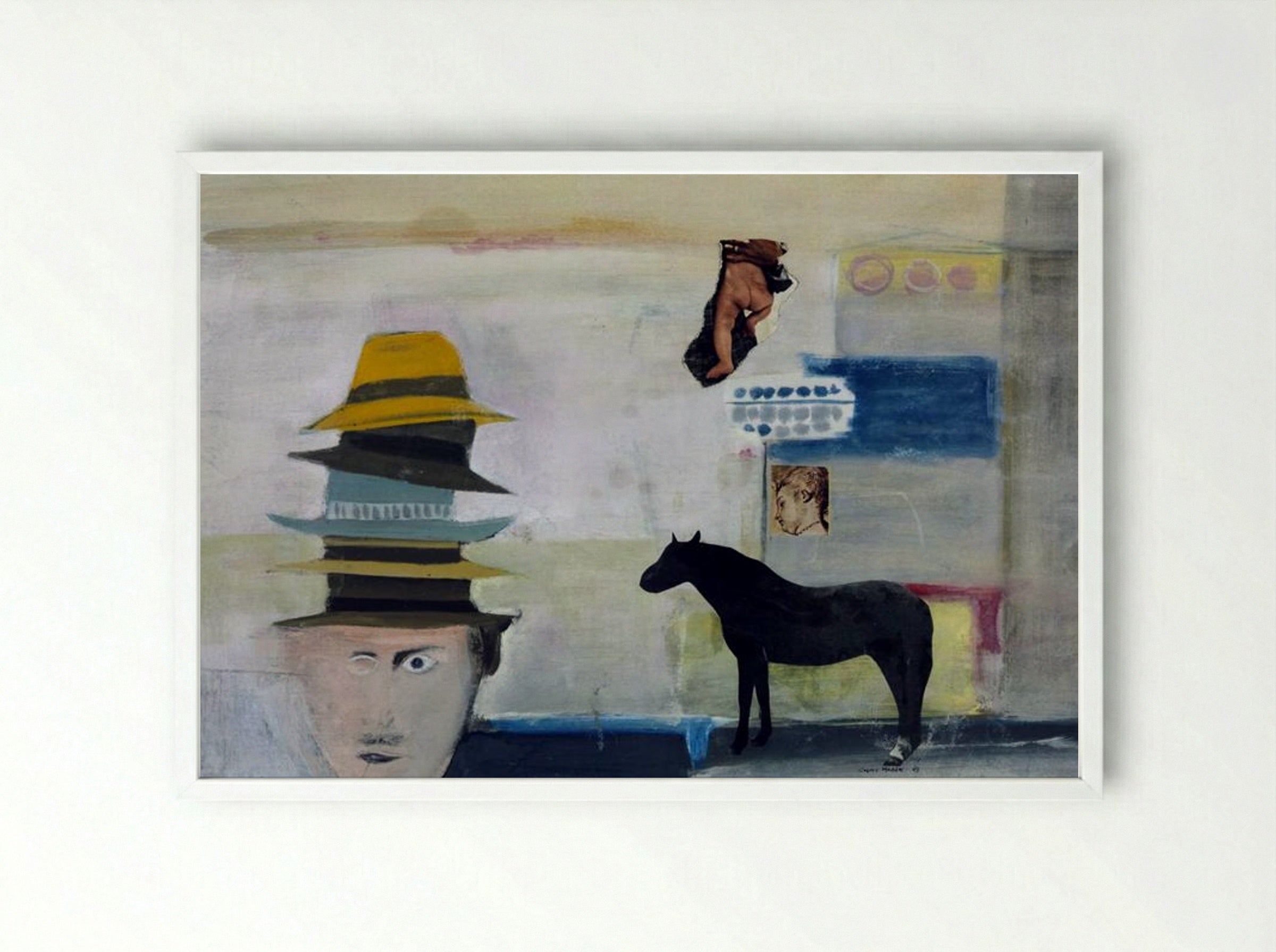 Winter Criminal Term - Conroy Maddox - Framed Print White