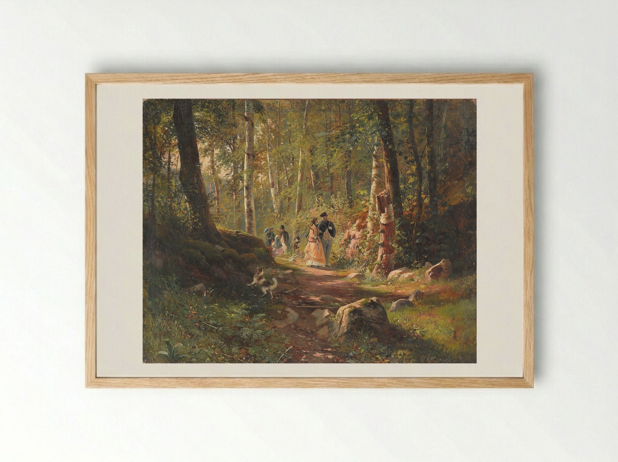 A Walk in the Forest - Ivan Shishkin - Framed Print Wood