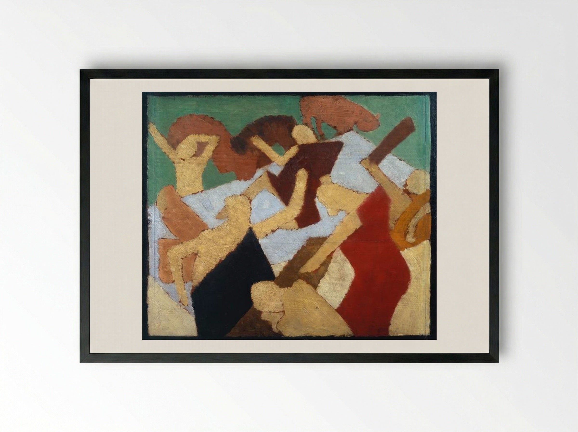 Bathing Scene - David Bomberg - Framed Print Black
