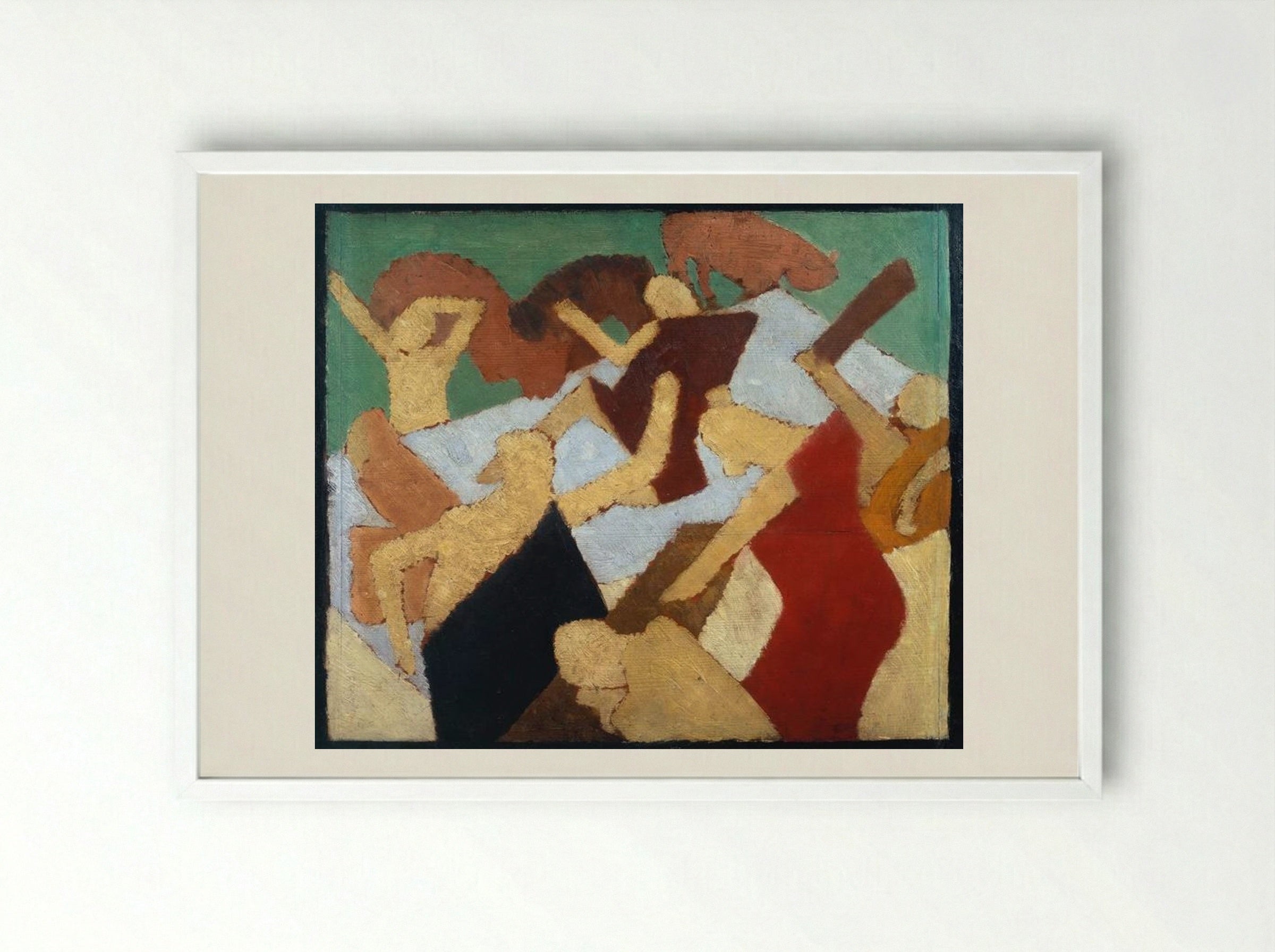 Bathing Scene - David Bomberg - Framed Print White