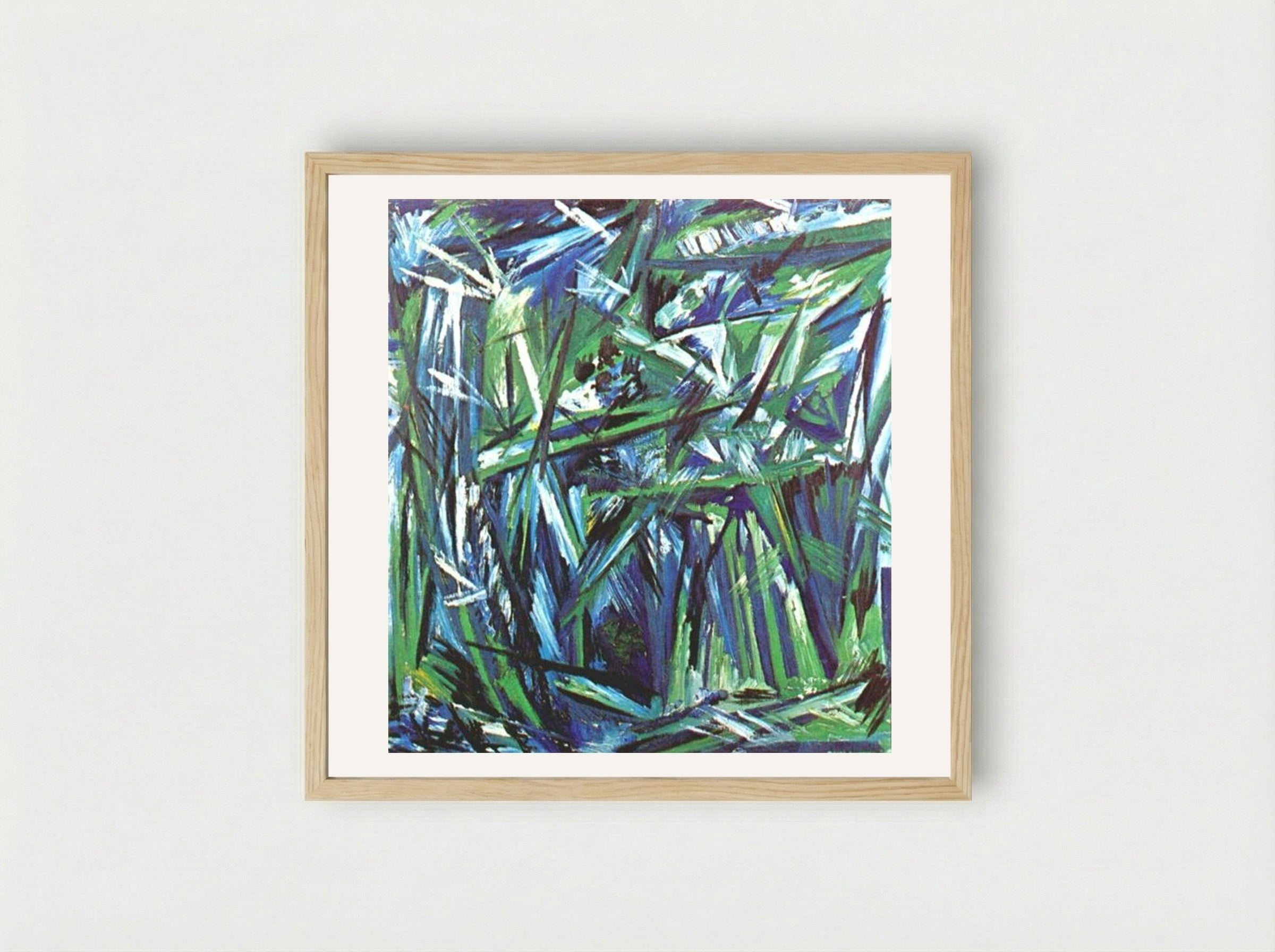 Green Forest - Natalia Goncharova - Framed Print Wood