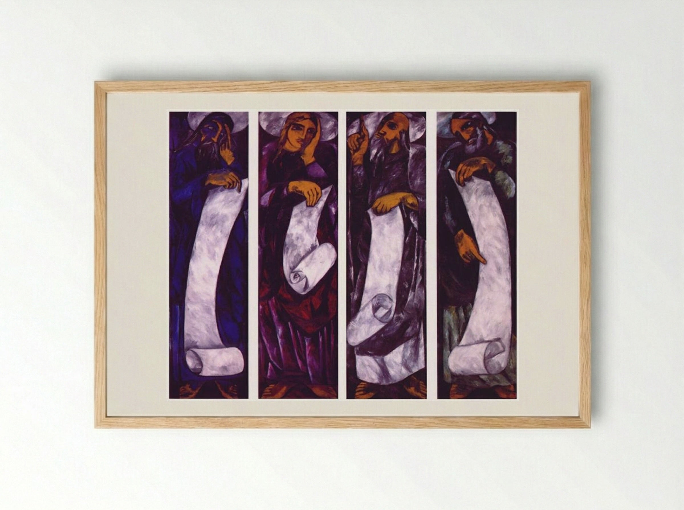 The Evangelists - Natalia Goncharova - Framed Print Wood
