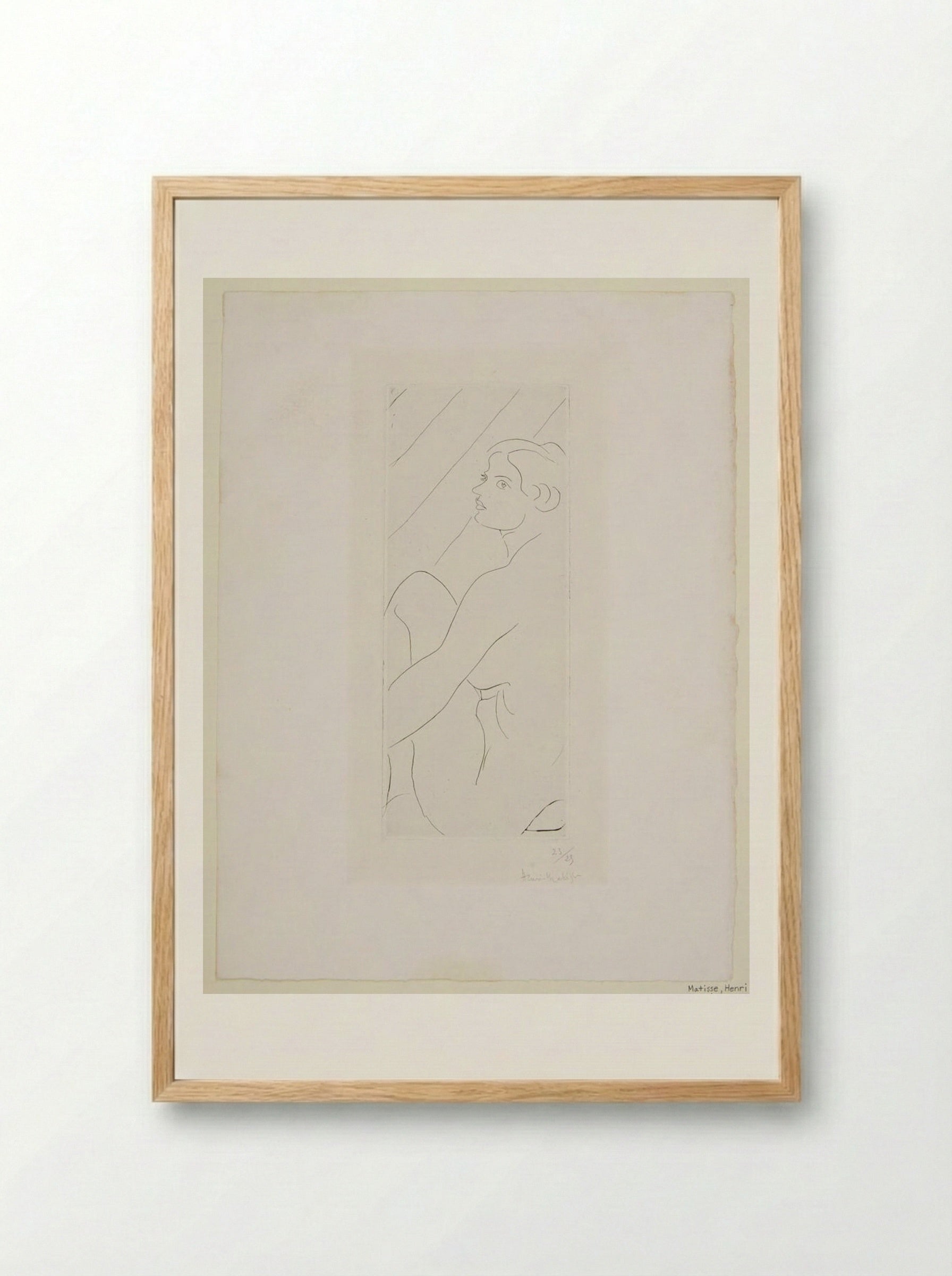 Seated Female Nude - Henri Matisse - Framed Print Wood