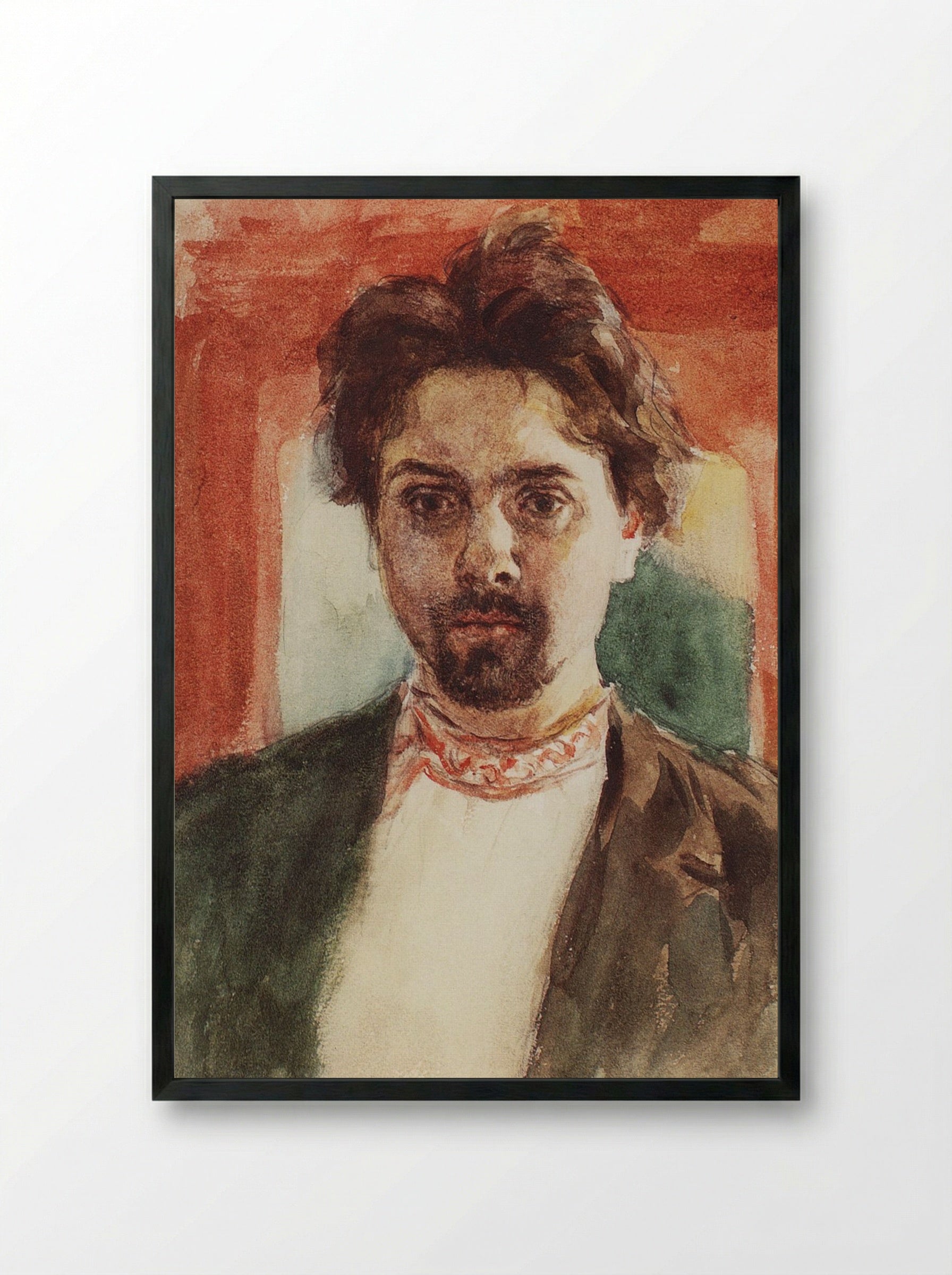 Self-Portrait - Vasily Surikov - Framed Print Black