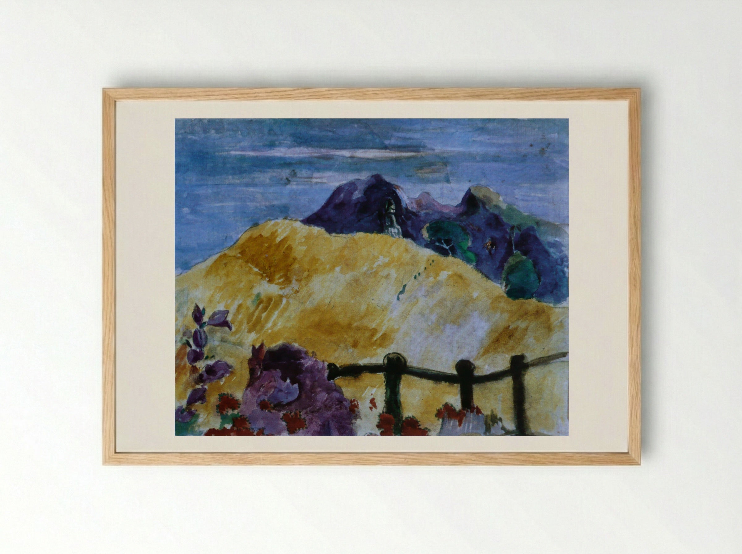 Parahi te marae (There Is the Temple) - Paul Gauguin - Framed Print Wood