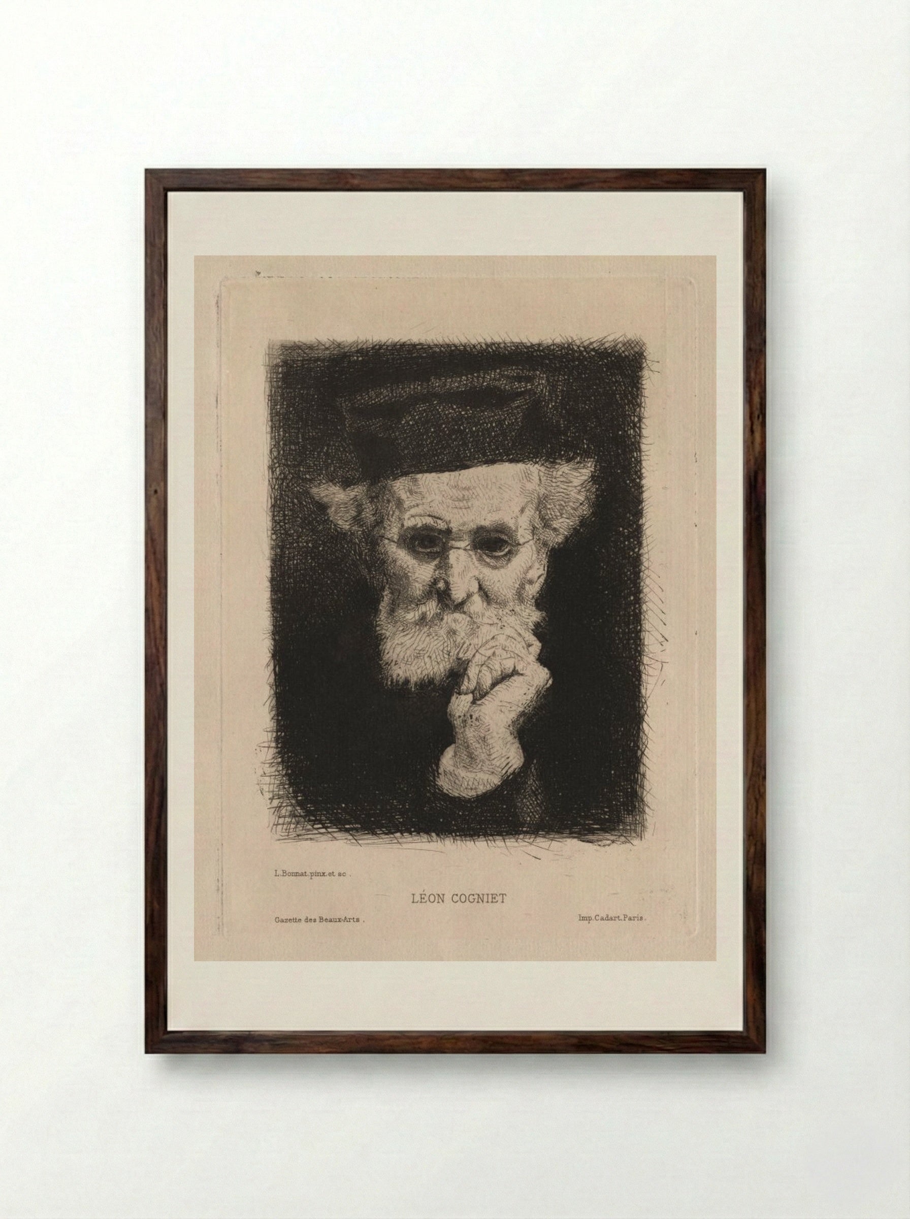 Léon Cogniet - Léon Bonnat - Framed Print Dark Wood