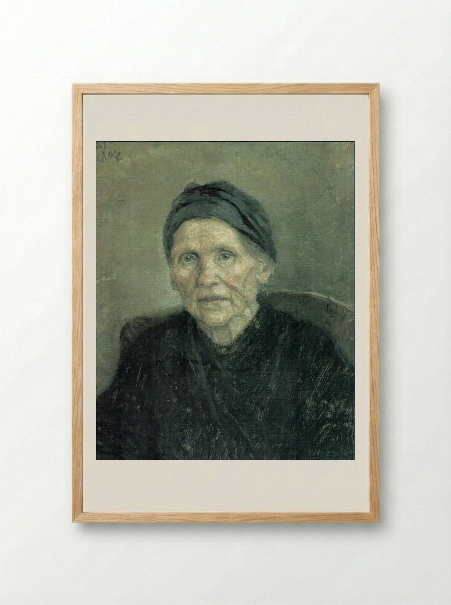 Portrait of the Artist's Mother - Vasily Surikov - Framed Print Wood