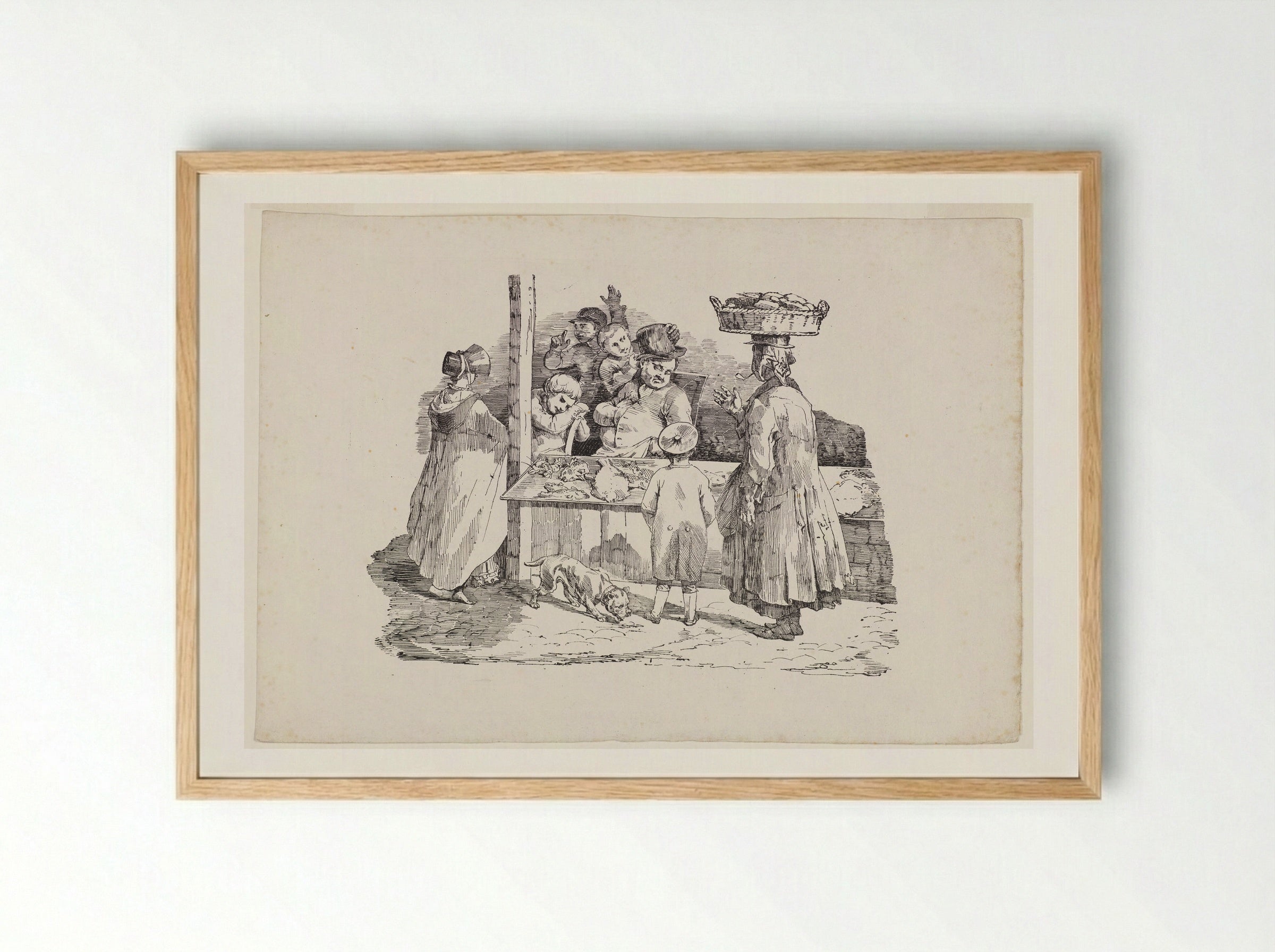 The Sleeping Fishmonger - Théodore Géricault - Framed Print Wood