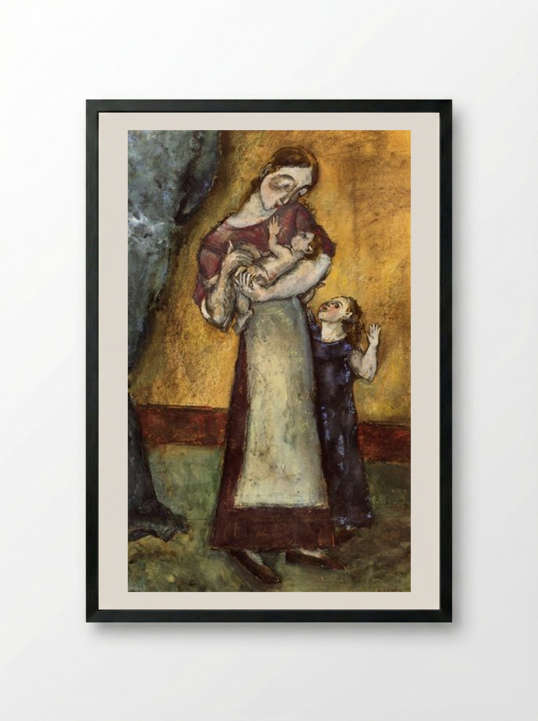 Mother and Children - Max Weber - Framed Print Black