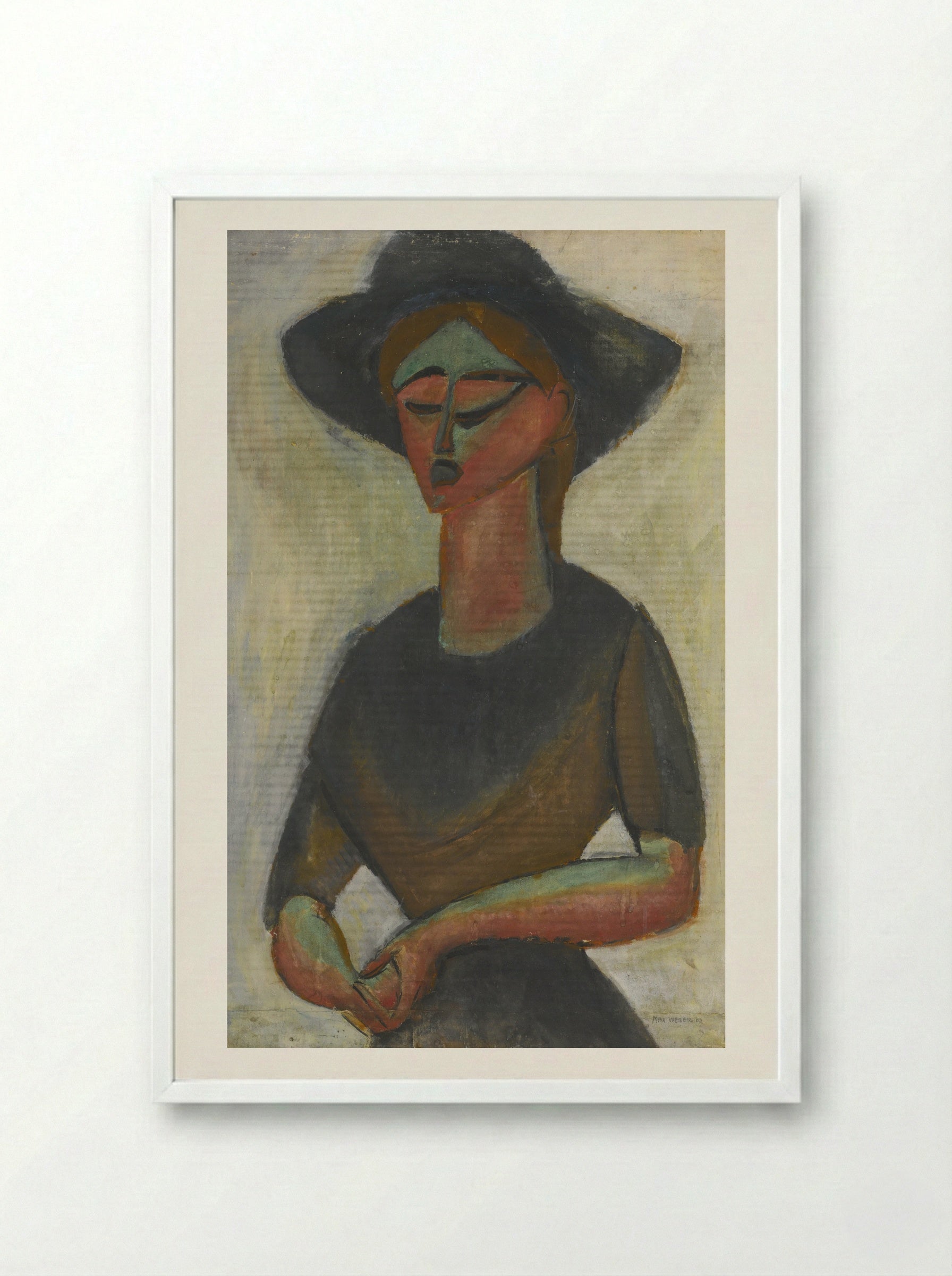 Soloist at Wanamaker's - Max Weber - Framed Print White