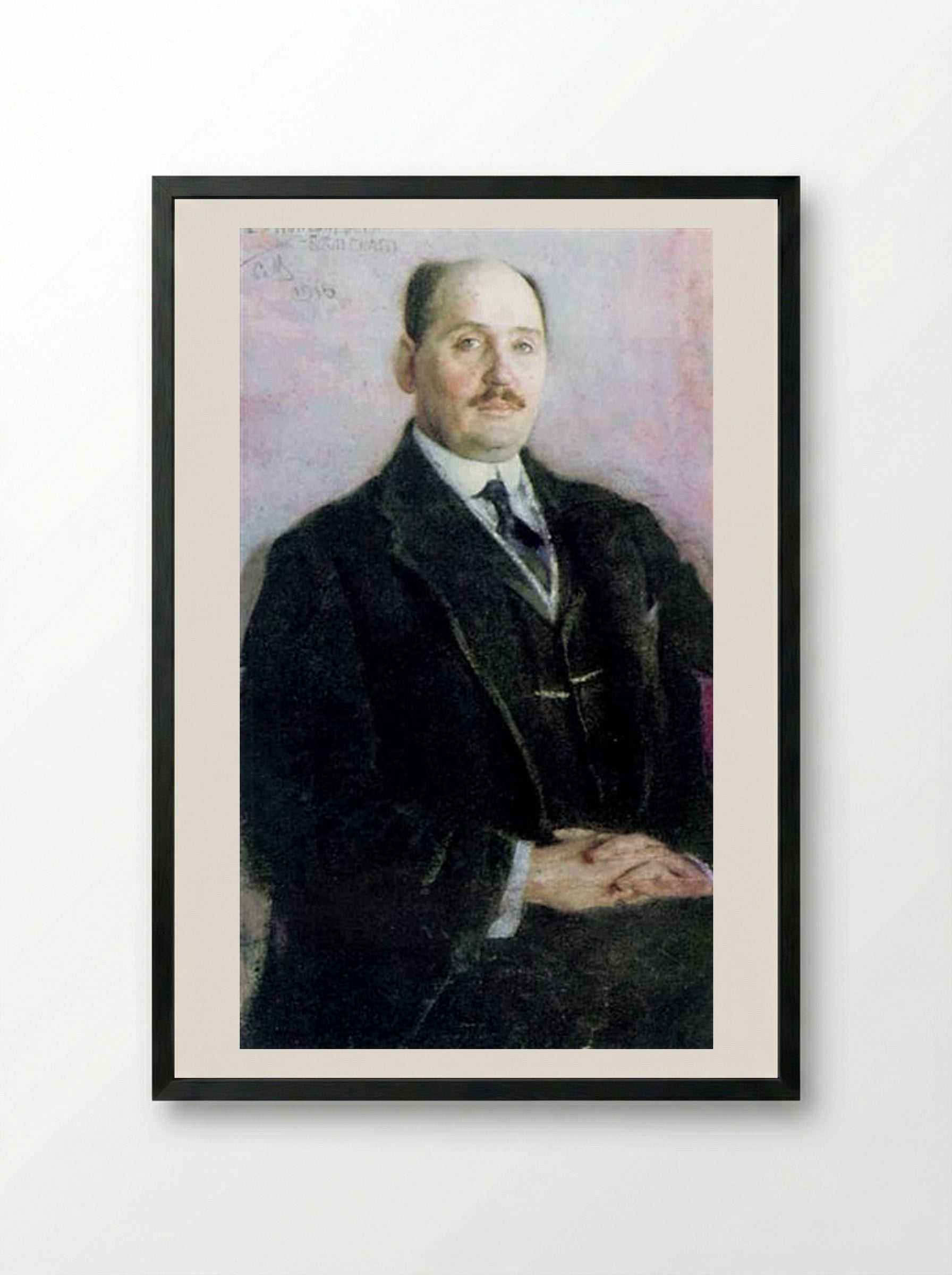 Self-Portrait - Nikolay Bogdanov-Belsky - Framed Print Black